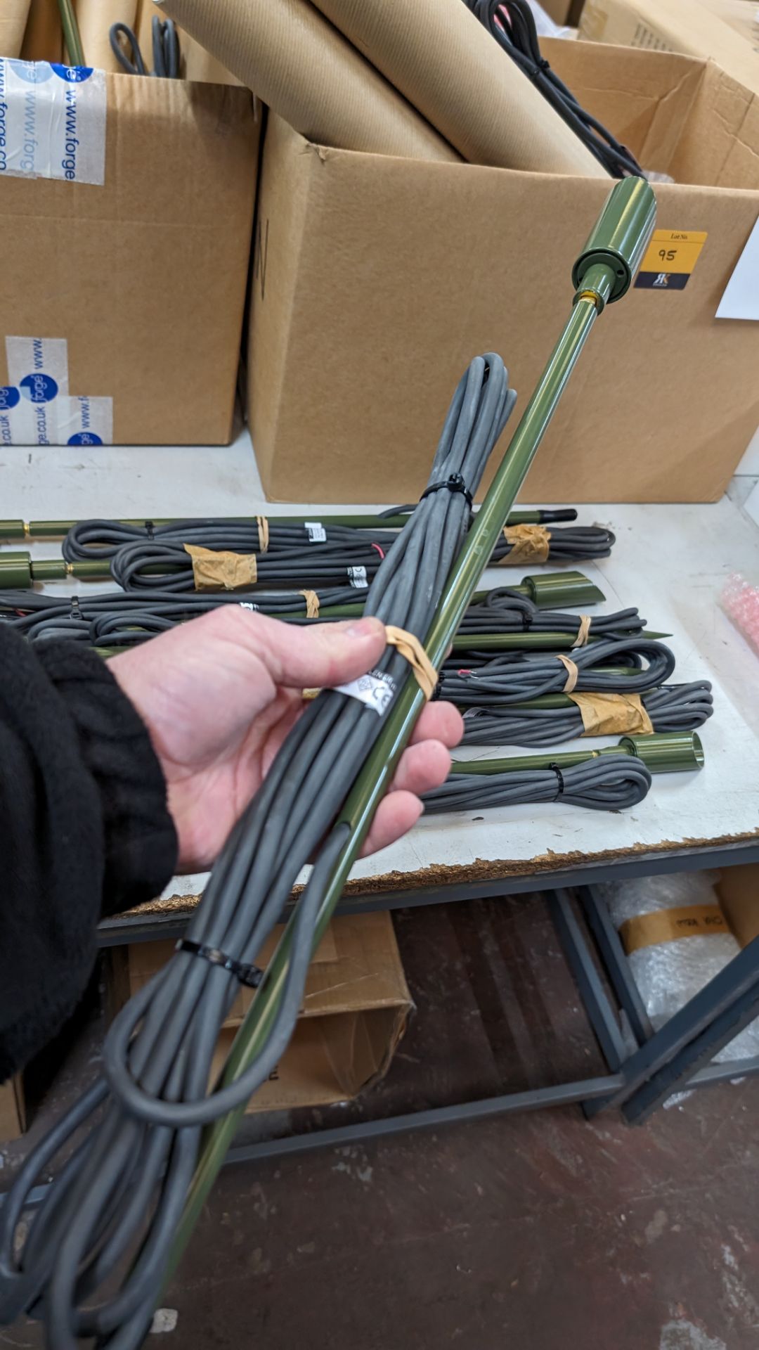 10 off Kew garden spike fittings in olive green - Image 6 of 7