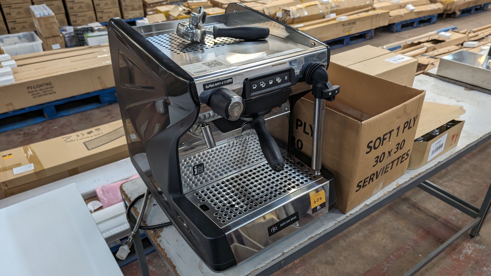 2023 Rancilo Rijo R1 commercial single head coffee machine with built-in steam wand and coffee warmi - Image 3 of 17