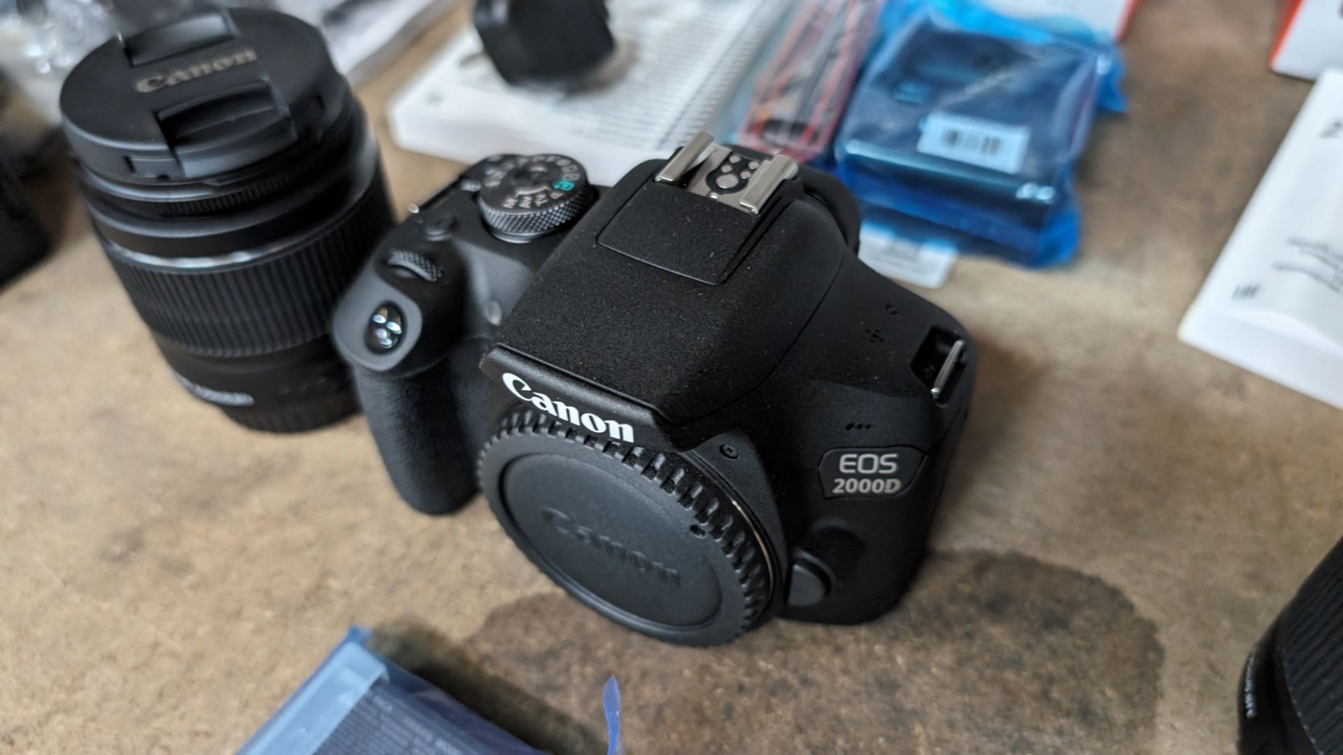 Canon EOS 2000D camera with EFS 18-55mm lens plus battery, charger, strap and more - Image 2 of 16