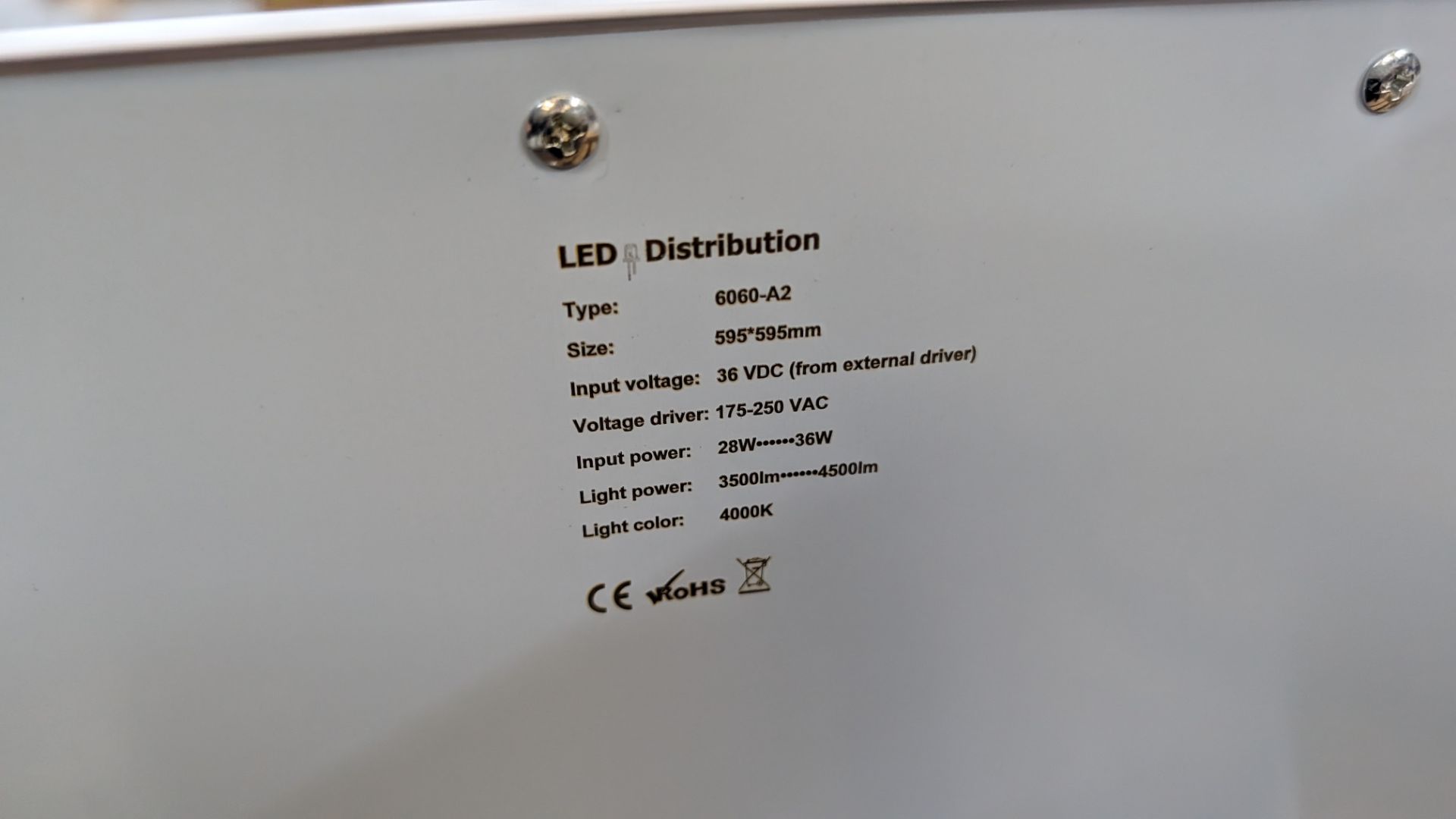 40 off Elegance Premium Eco 595mm x 595mm LED lighting panels. 4000k. 28/36w input power. 36w dri - Image 9 of 14