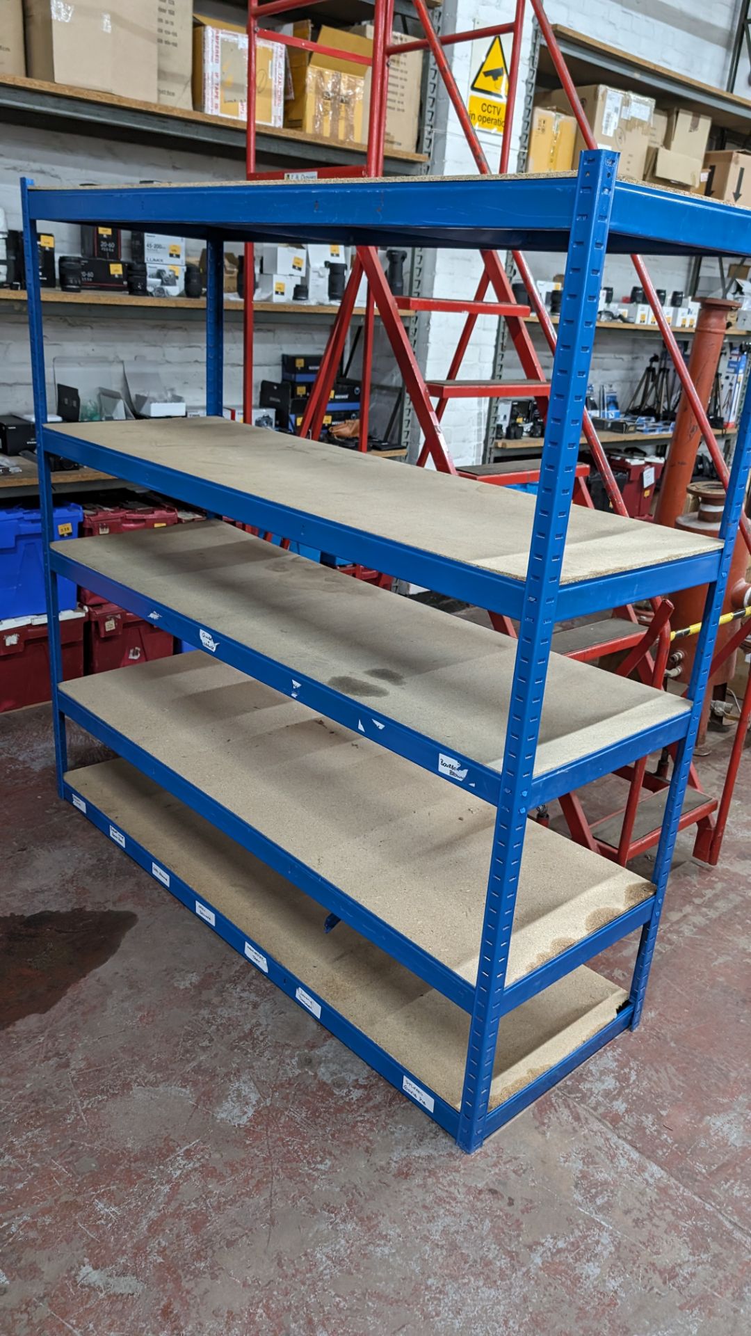1 off five-shelf bay of bolt free racking, max dimensions approximately 1,800mm x 600mm x 1,790mm - Image 3 of 5
