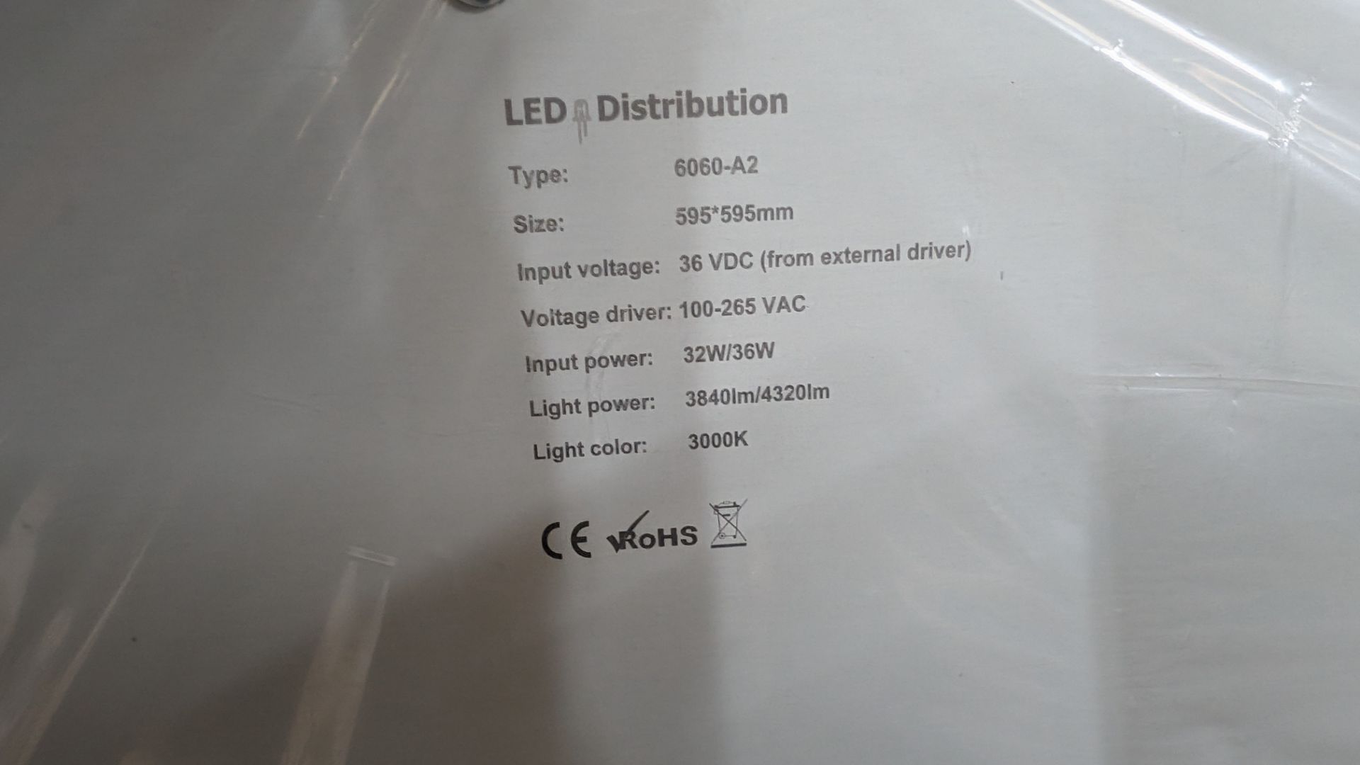 20 off Elegance Premium Eco 595mm x 595mm LED lighting panels. 3000k. 32/36w input power. 36w dri - Image 9 of 14