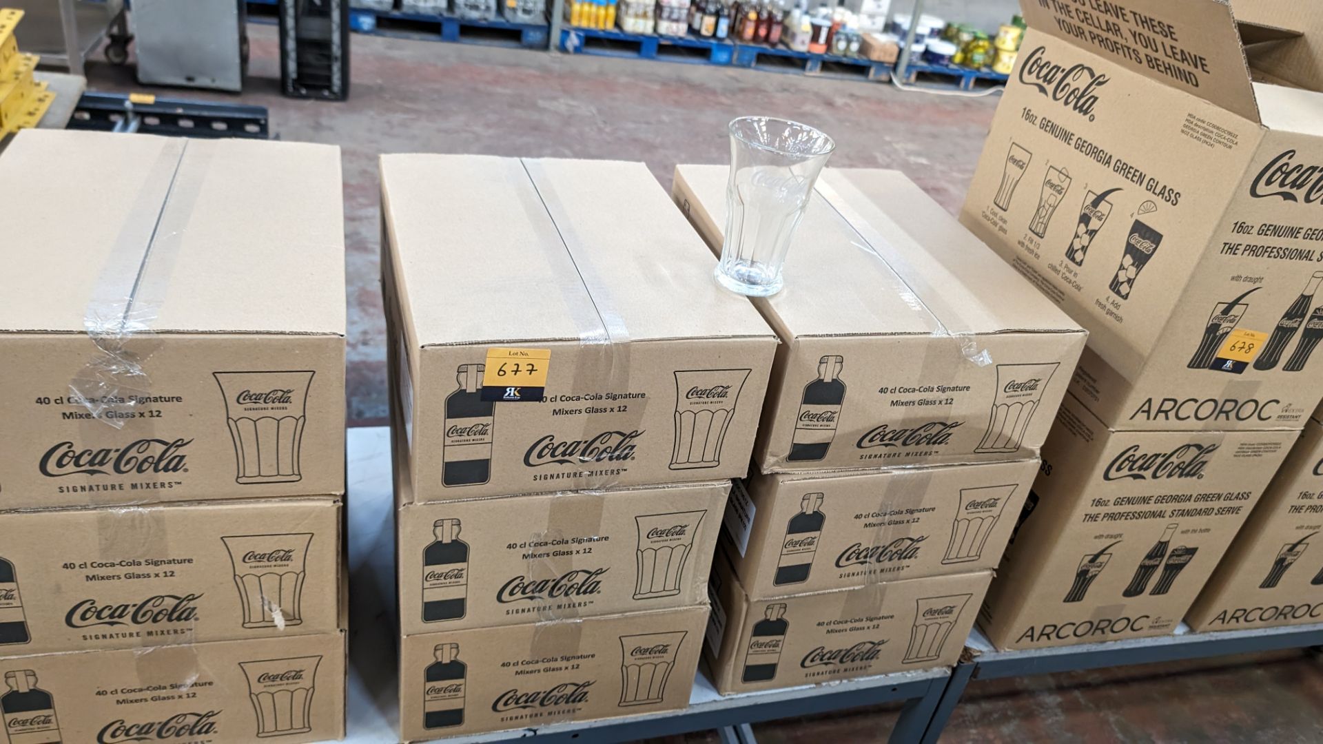 72 off Coca Cola 40cl Signature mixers glasses - 6 cartons
