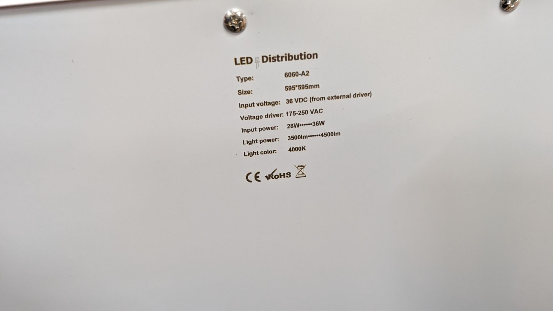 20 off Elegance Premium Eco 595mm x 595mm LED lighting panels. 4000k. 28/36w input power. 36w dri - Image 10 of 14