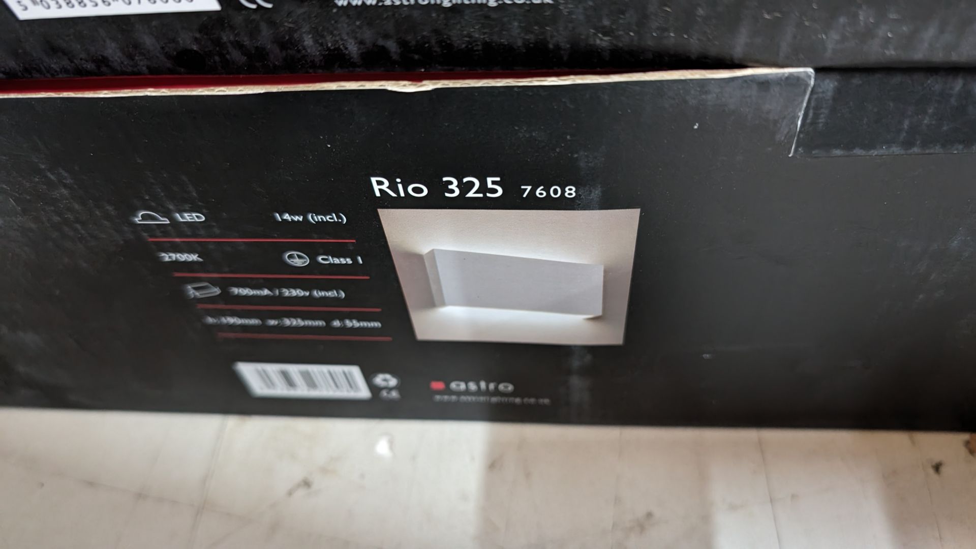 2 off Astro Rio 325 plaster wall lights - complete units - Image 4 of 4