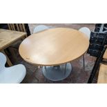 Round single pedestal table, approximately 1,200mm diameter