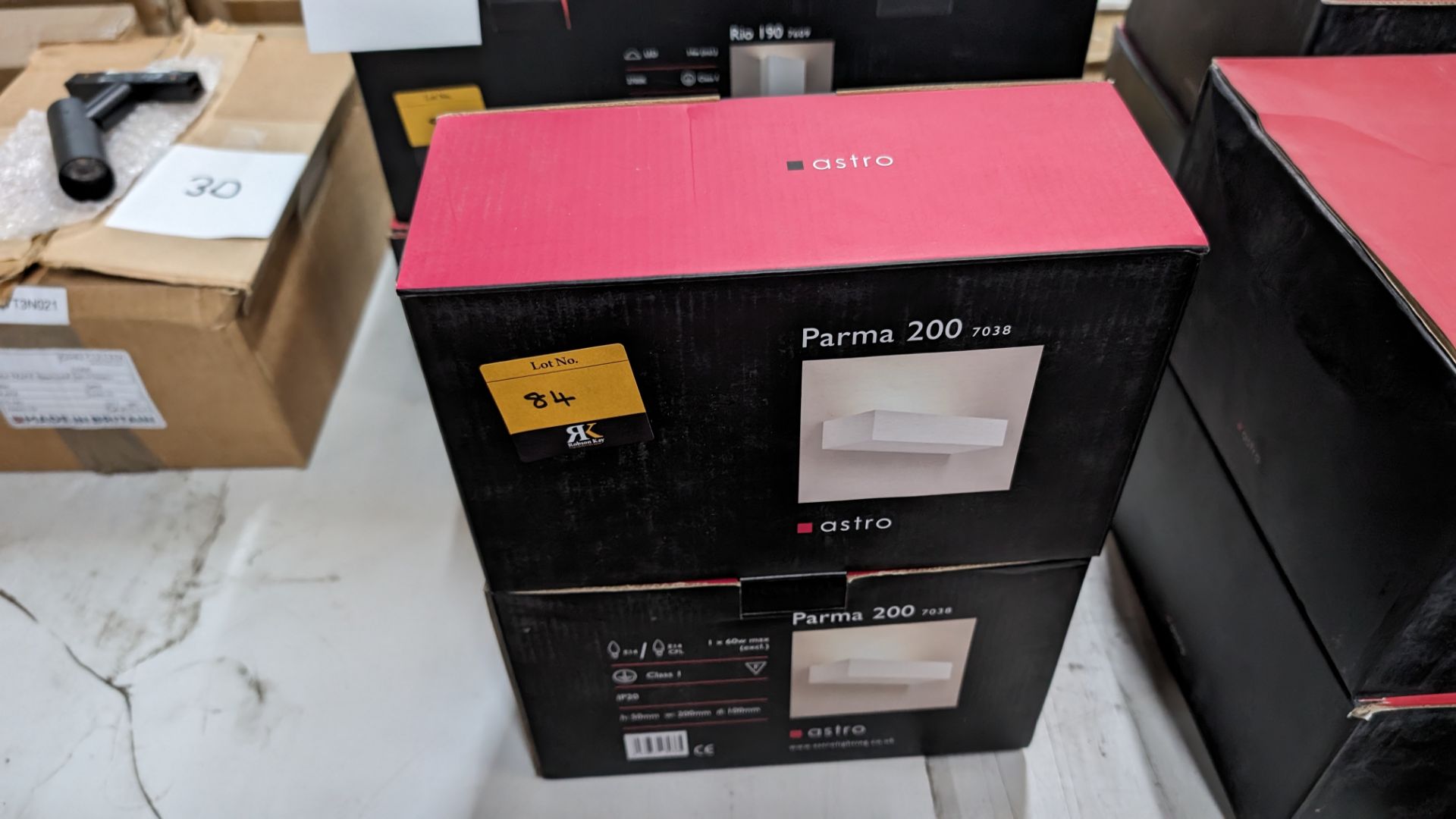 2 off Astro Parma 200 plaster wall lights - complete units - Image 2 of 4