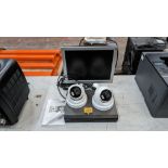 CCTV equipment comprising DVR, 2 off cameras and 1 off monitor