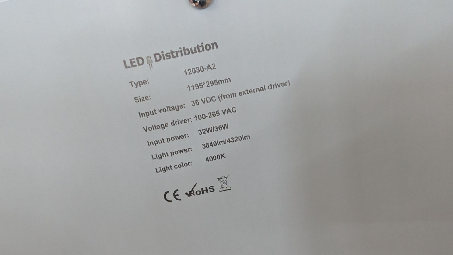 20 off Elegance Premium Eco 1195mm x 295mm LED lighting panels. 4000k. 32/36w input power. 36w dri - Image 5 of 7