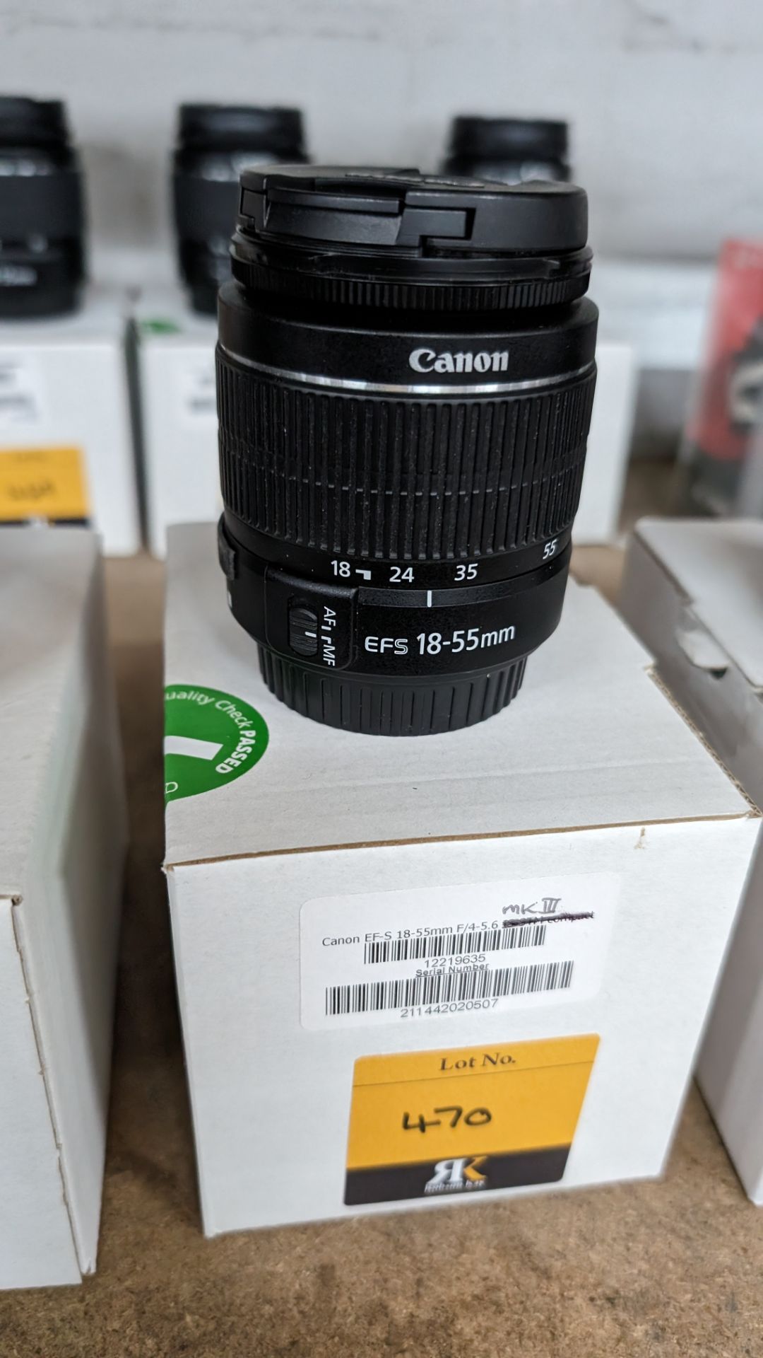 Canon EFS 18-55mm lens. MK III