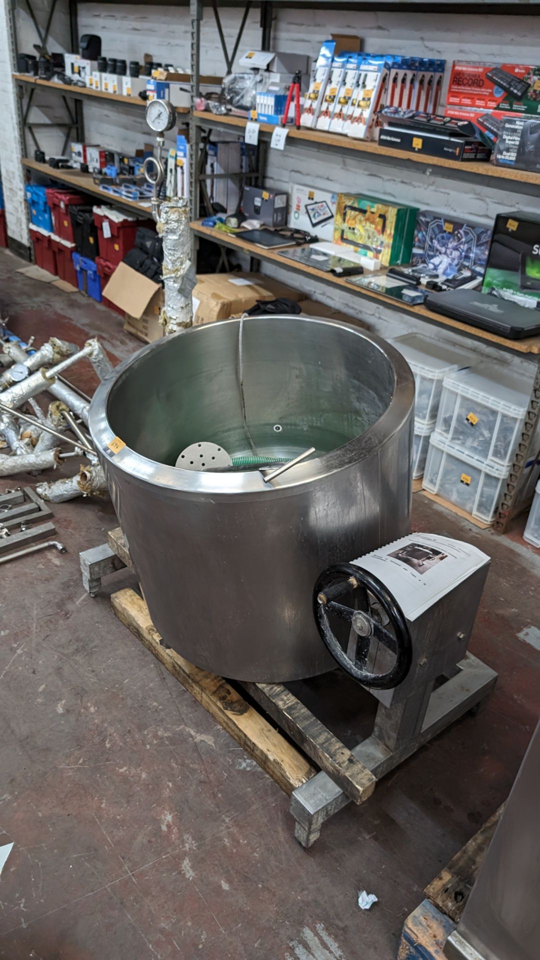 Multi-purpose mini dairy with folding spherical bottom, 200L. Understood to have been purchased in - Bild 5 aus 15