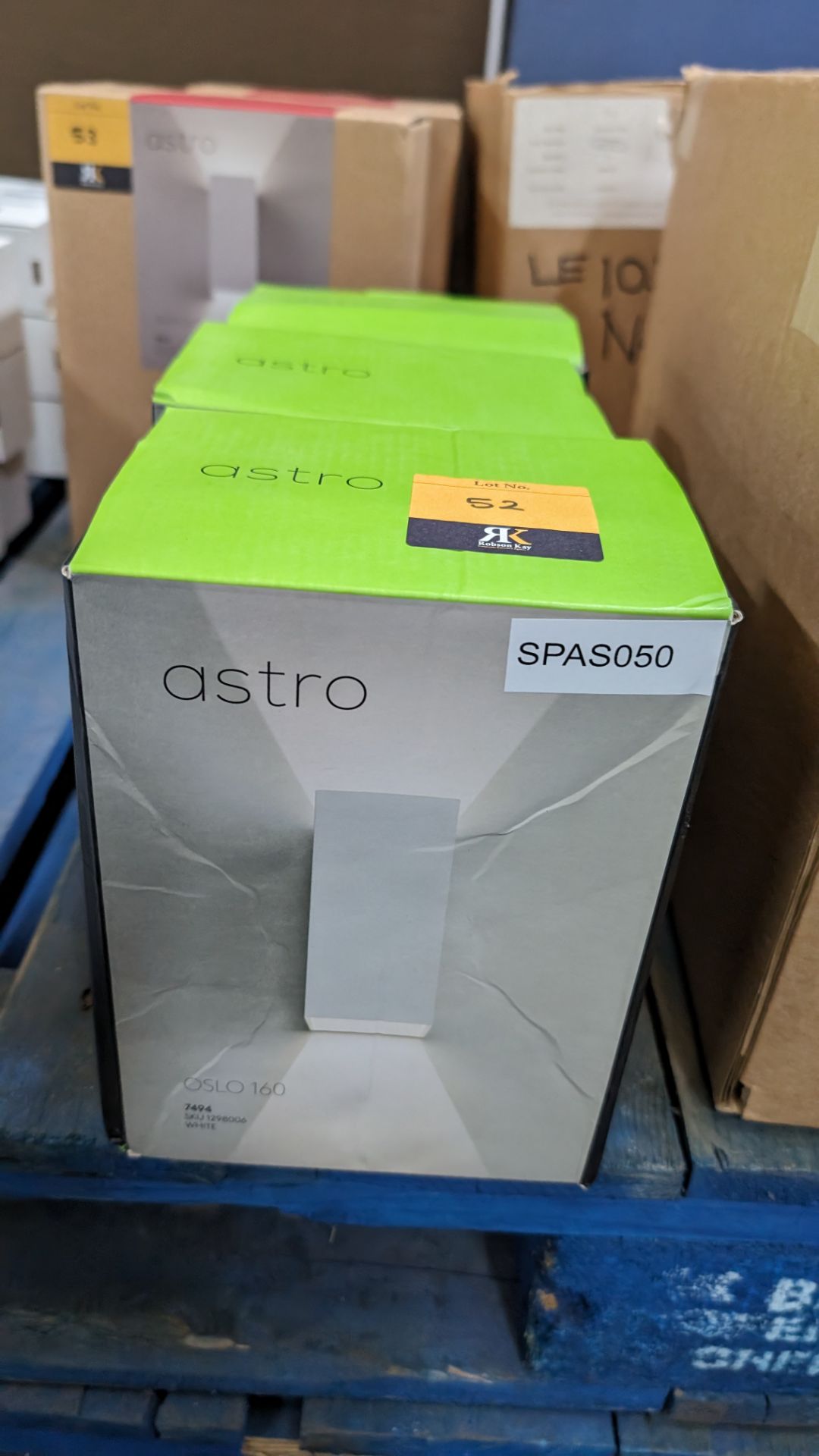 3 off Astro white Oslo 160 LED 3000k wall lights - Image 2 of 5