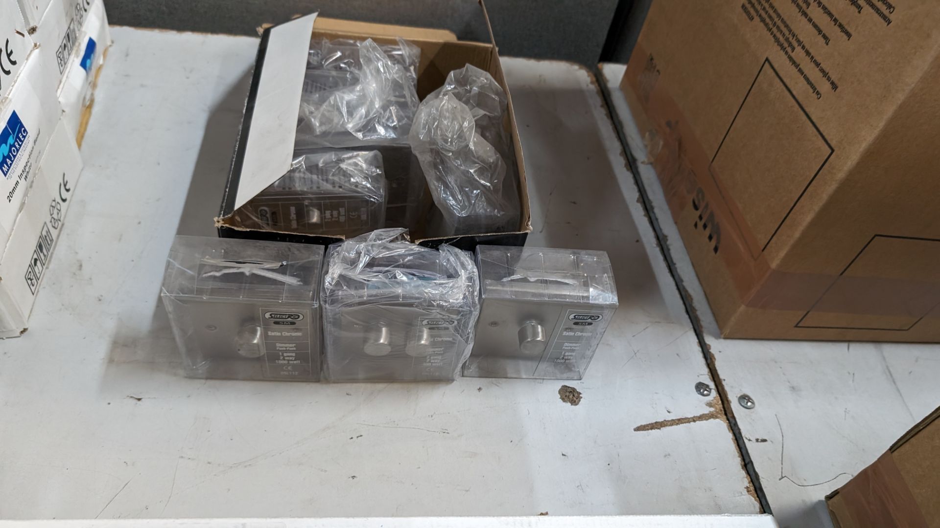 The contents of a table of miscellaneous items comprising 3 boxes of satellite/tv aerial sockets, 8 - Image 9 of 12