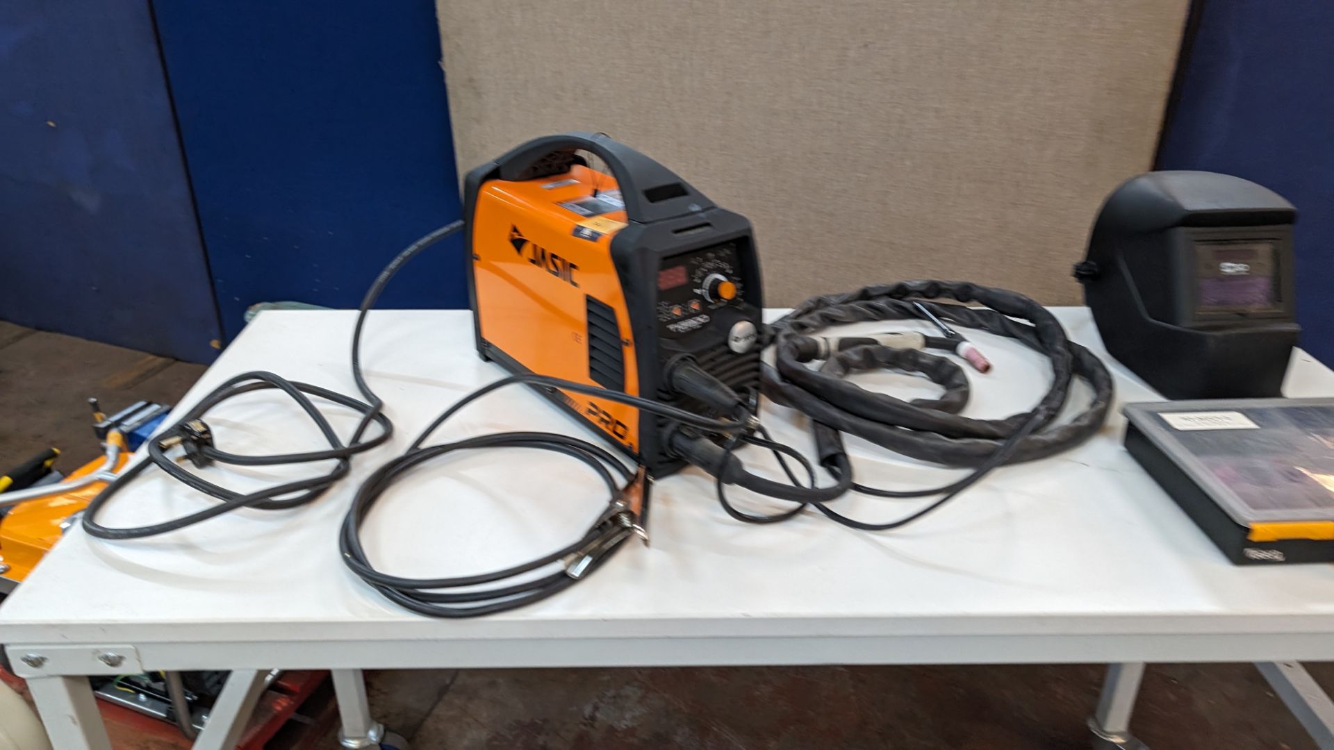 Jasic Pro tig 200 AC/DC pulse welder, including welding mask, box of consumables & other items as pi - Image 3 of 23