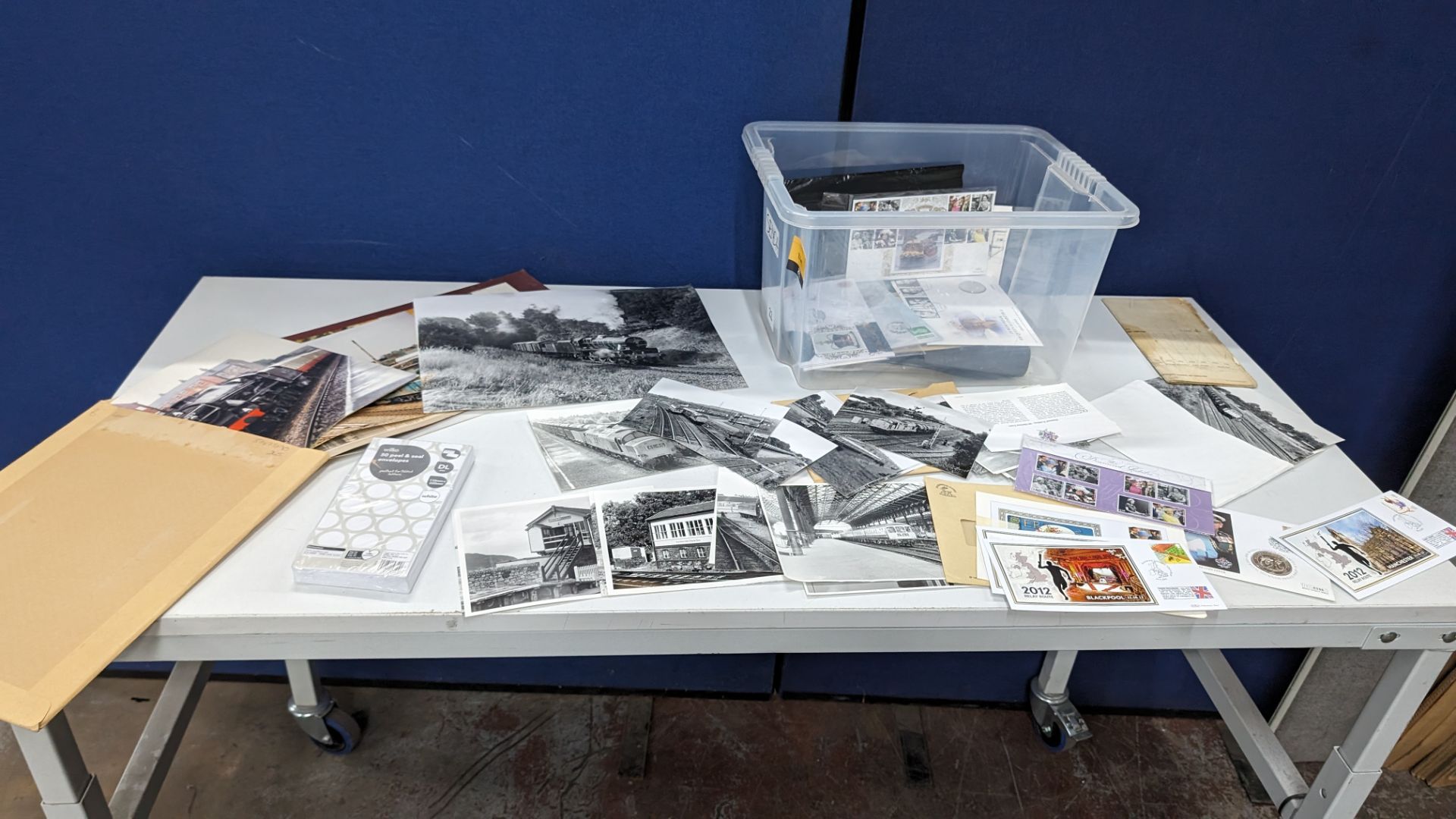 The contents of a crate of vintage photographs