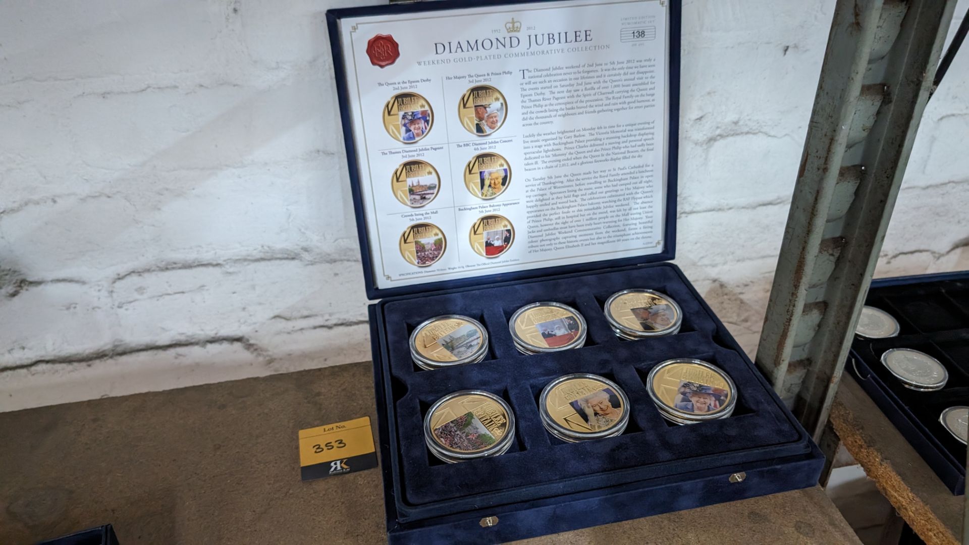 Diamond Jubilee set of 6 decorative coins including presentation case