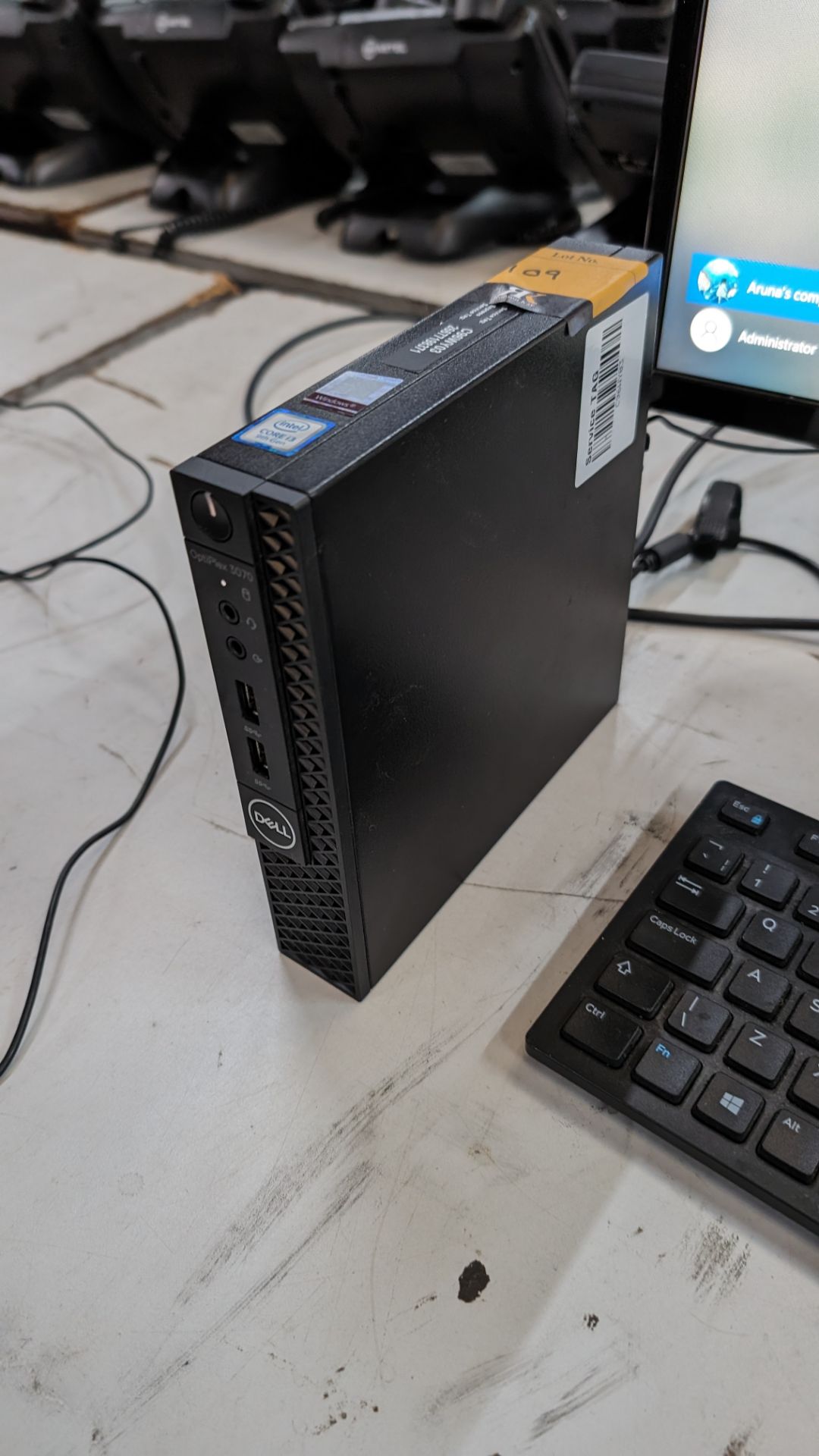 Dell OptiPlex 3070 ultra compact computer with Intel Core i3 9th Gen, separate power pack plus keybo - Bild 5 aus 11