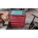 Halfords mobile multi-drawer lockable tool chest with 2 keys