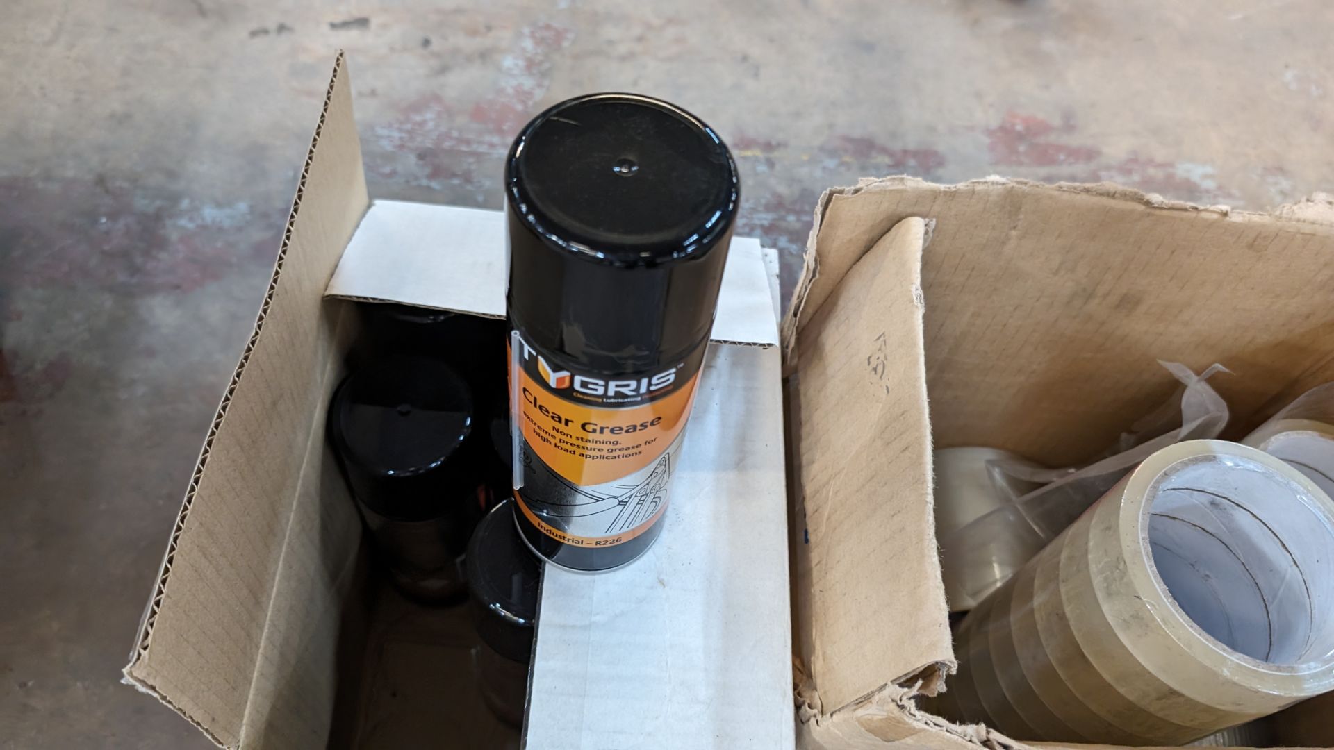 Box of tape plus box of grease spray - Image 4 of 6