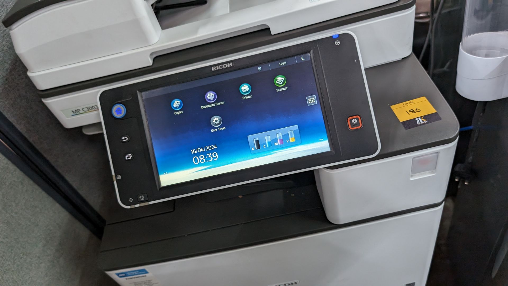Ricoh MP C3003 floor standing copier with touchscreen controls, ADF, twin paper cassettes & more - Image 4 of 18