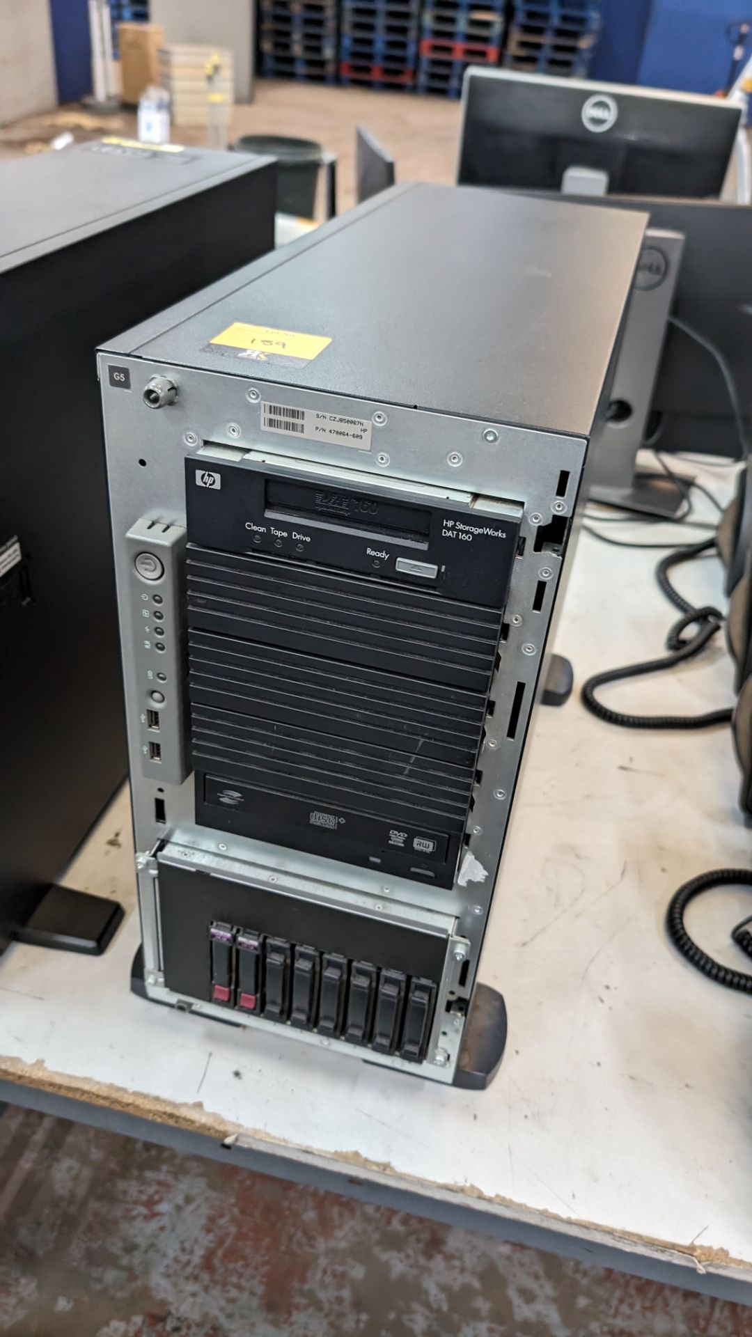 HP server incorporating 2 off hot swap drives, optical drive & HP Storageworks DAT 160 tape drive - Image 2 of 15