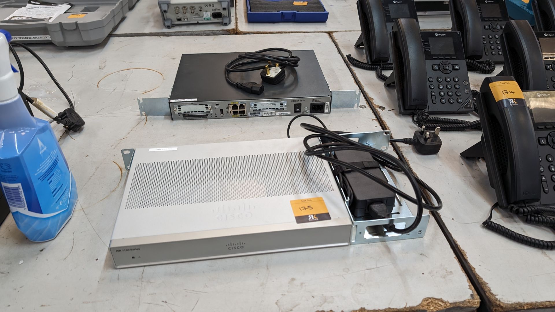 Pair of Cisco rack mountable integrated services routers model C1111-4P including power pack & model - Image 2 of 15
