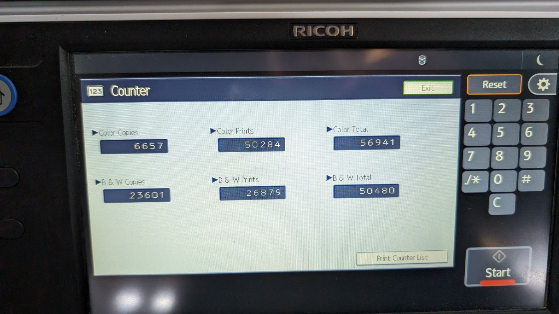 Ricoh MP C3003 floor standing copier with touchscreen controls, ADF, twin paper cassettes & more - Image 8 of 18