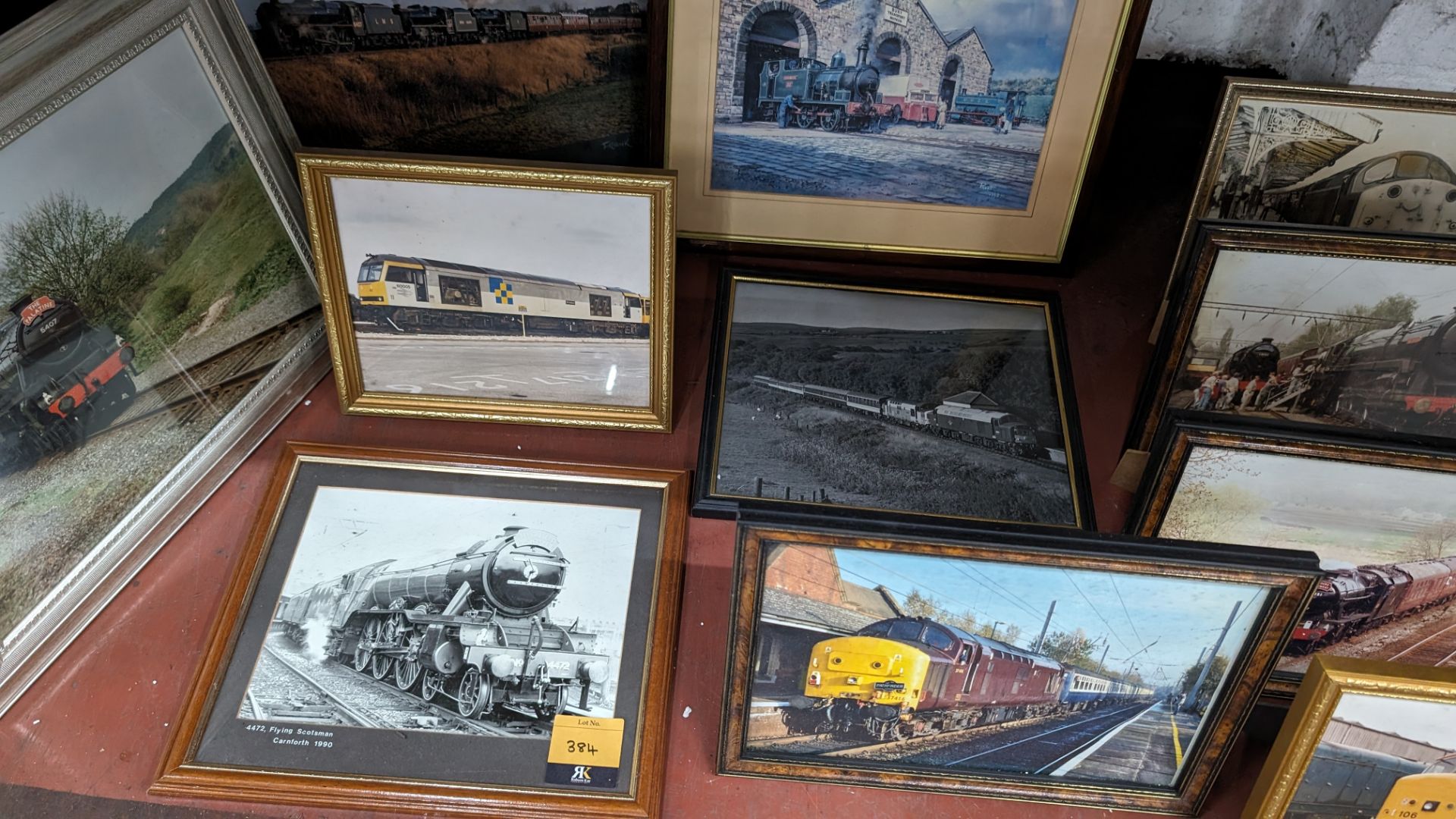 The contents of a bay of railway related photographs & pictures, all individually framed - 17 items - Image 7 of 15
