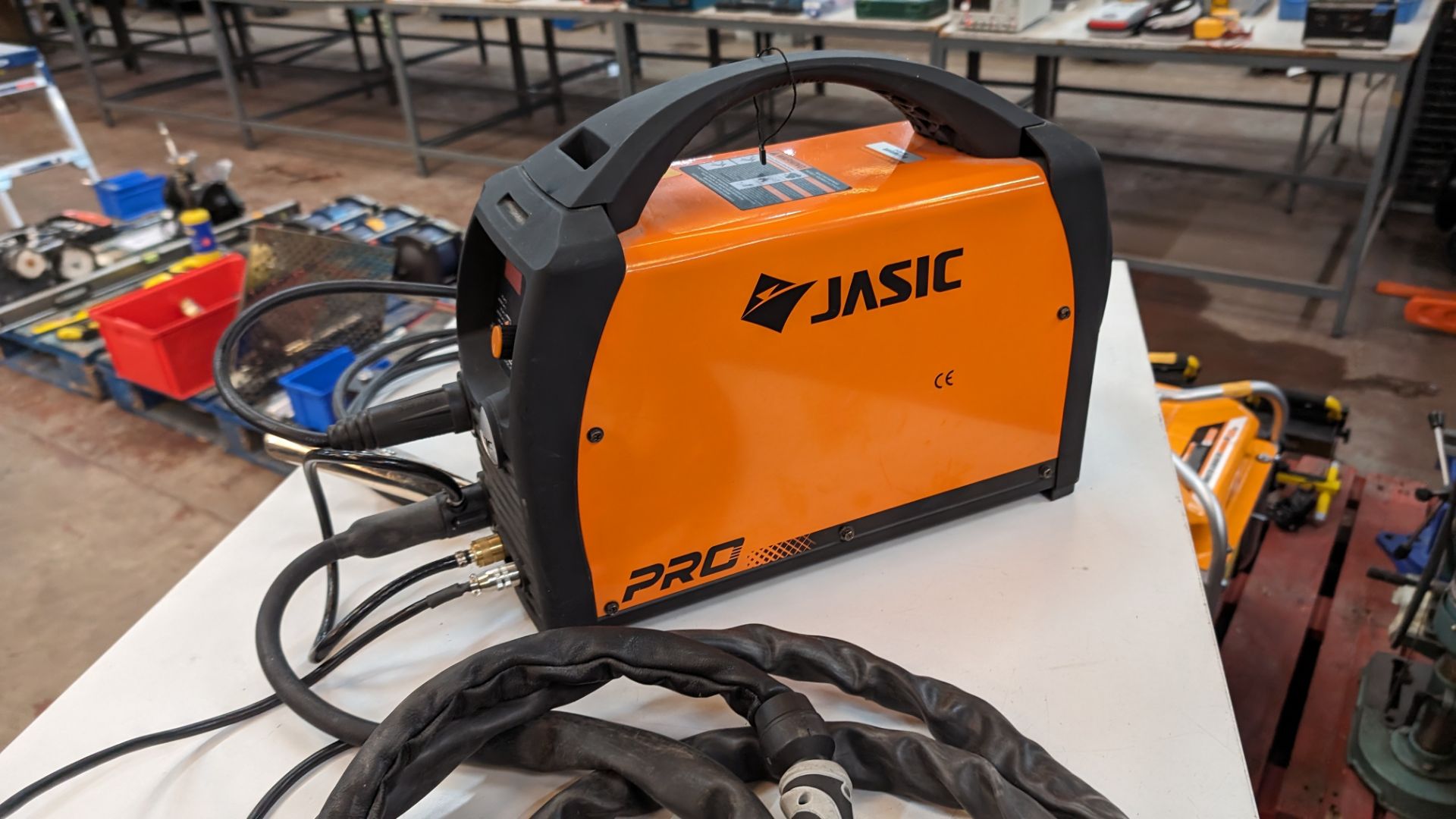 Jasic Pro tig 200 AC/DC pulse welder, including welding mask, box of consumables & other items as pi - Image 9 of 23