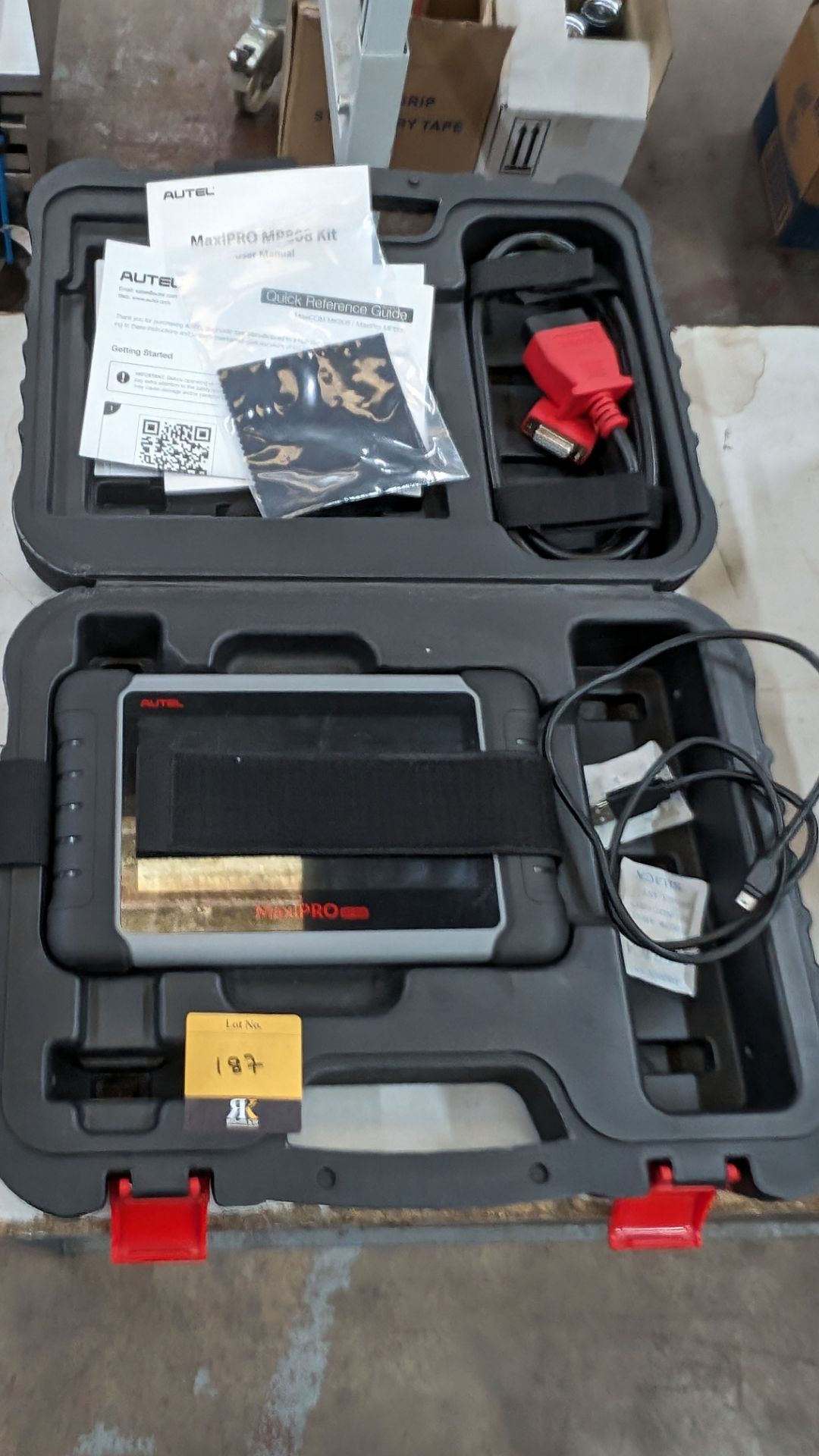 Autel MaxiPRO model MP808 touchscreen diagnostics device including case, cables & book pack - Image 11 of 11
