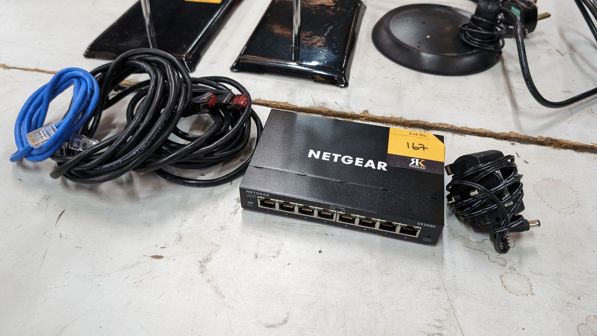 Netgear model GS308E 8 port switch including power pack