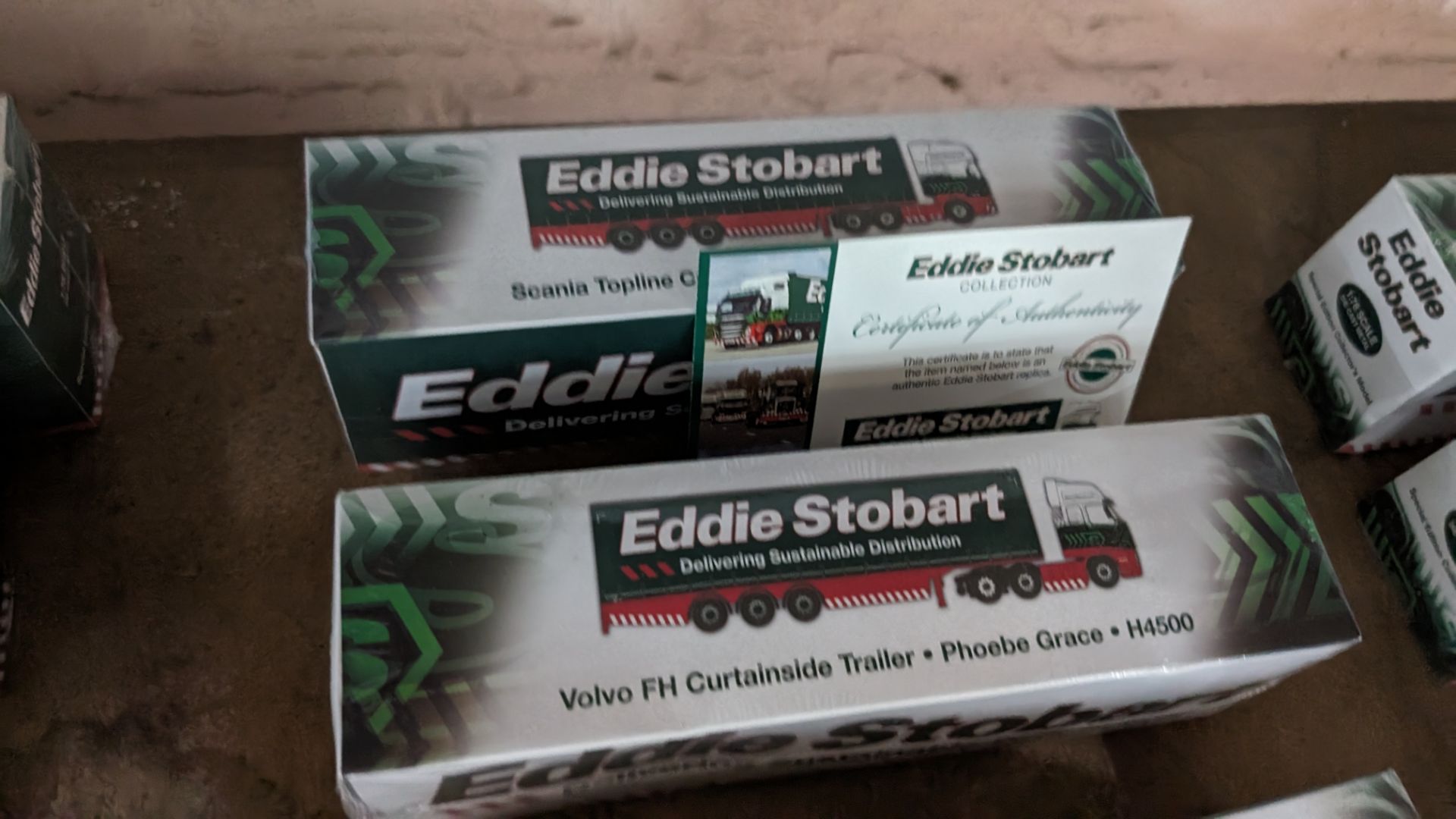 Mixed Eddie Stobart lot comprising 12 assorted model vehicles plus tin of coasters - Image 13 of 15