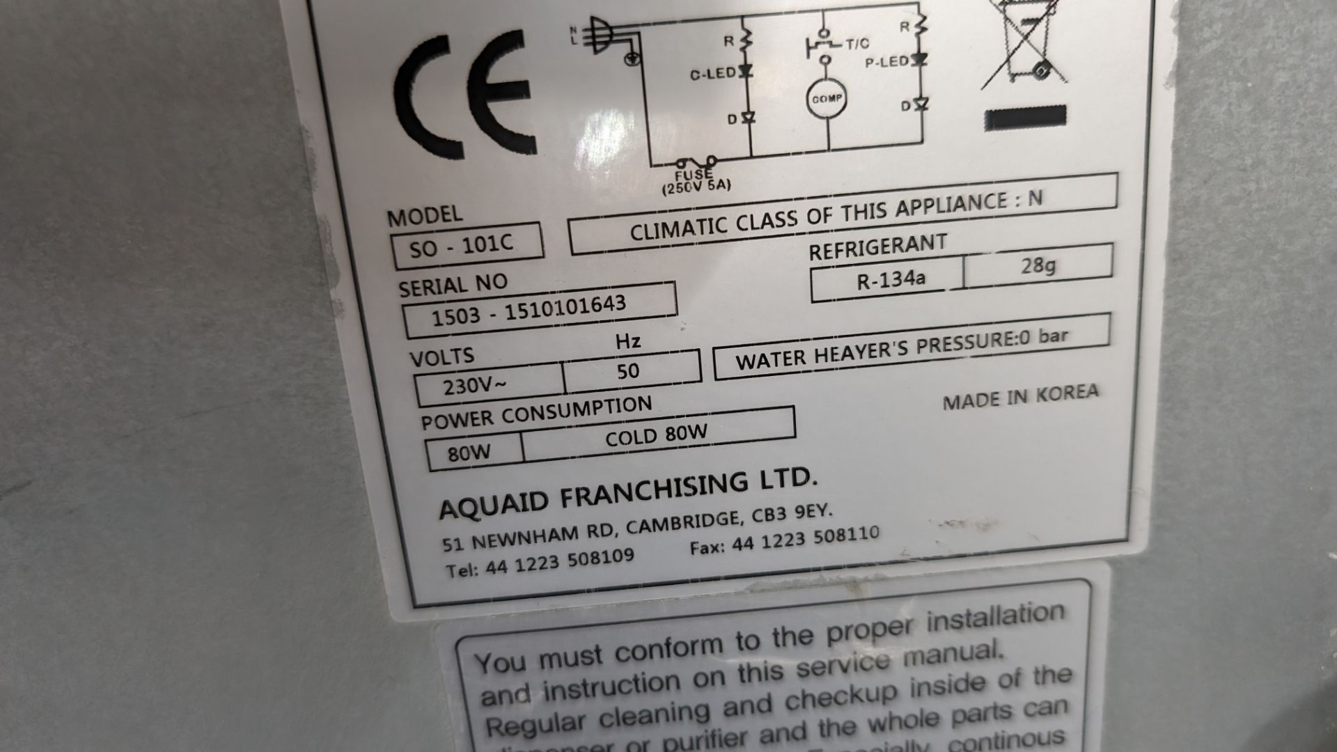 2 off floor standing water coolers, for connection to the water mains supply - Image 6 of 7