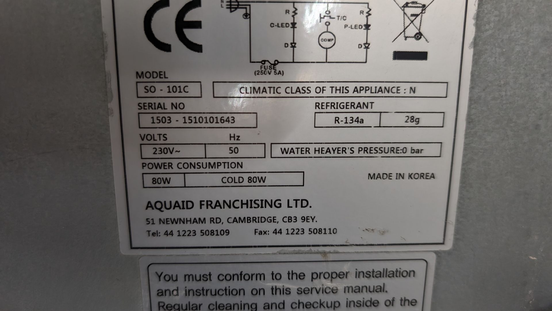 2 off floor standing water coolers, for connection to the water mains supply - Image 7 of 7