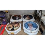 4 off Franklin Mint & Danbury Mint decorative plates relating to Princess Diana, Titanic & (2 x) Cli
