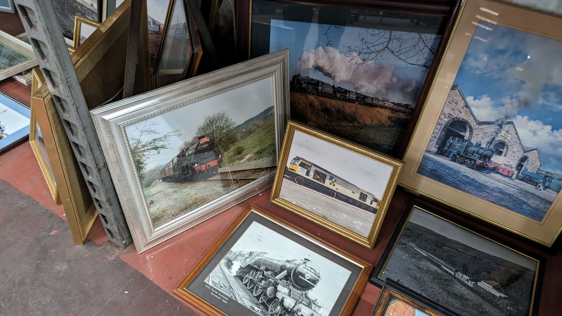 The contents of a bay of railway related photographs & pictures, all individually framed - 17 items - Image 5 of 15