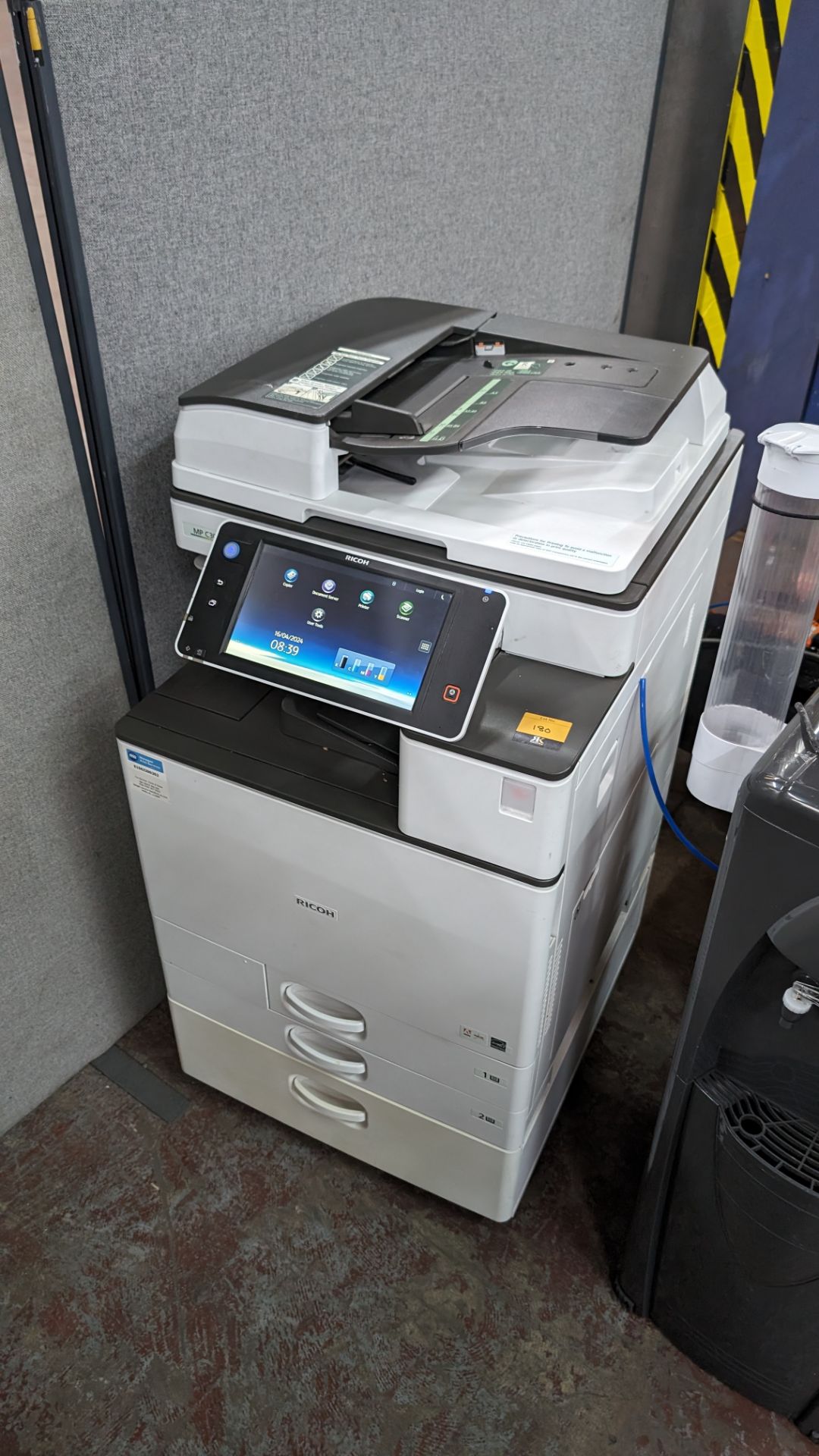 Ricoh MP C3003 floor standing copier with touchscreen controls, ADF, twin paper cassettes & more - Image 3 of 18