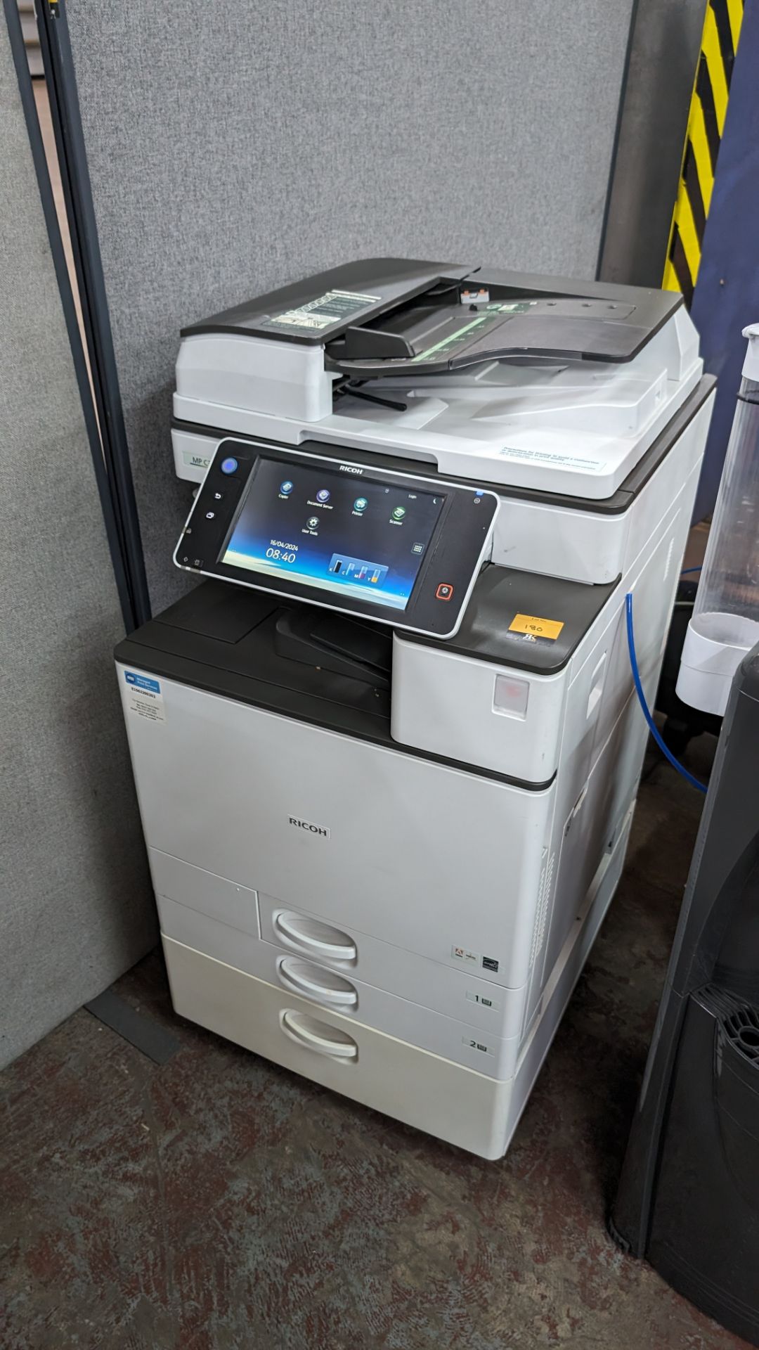 Ricoh MP C3003 floor standing copier with touchscreen controls, ADF, twin paper cassettes & more - Image 9 of 18