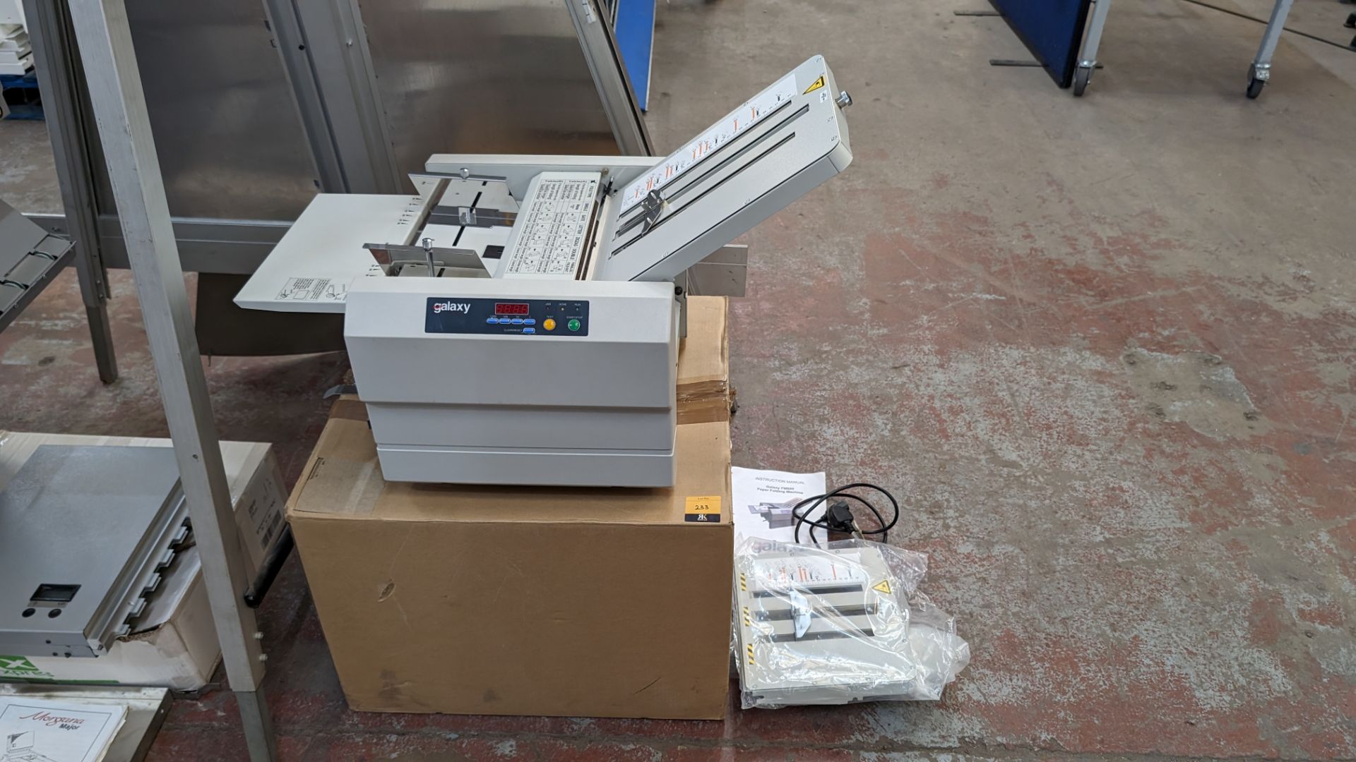 Galaxy FM600 paper folding machine including box & manual