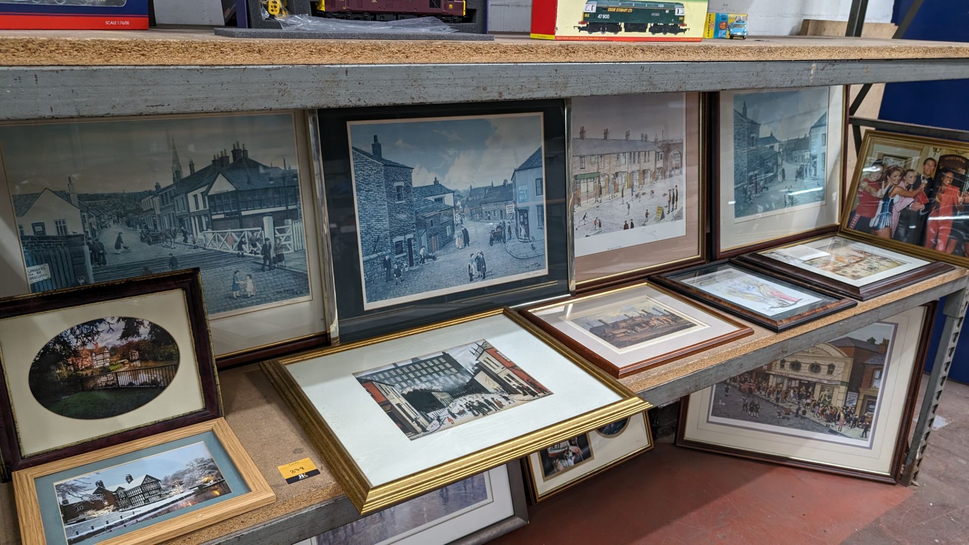 The contents of a bay of framed prints & pictures including reproduction Lowry, vintage photographs, - Image 14 of 14