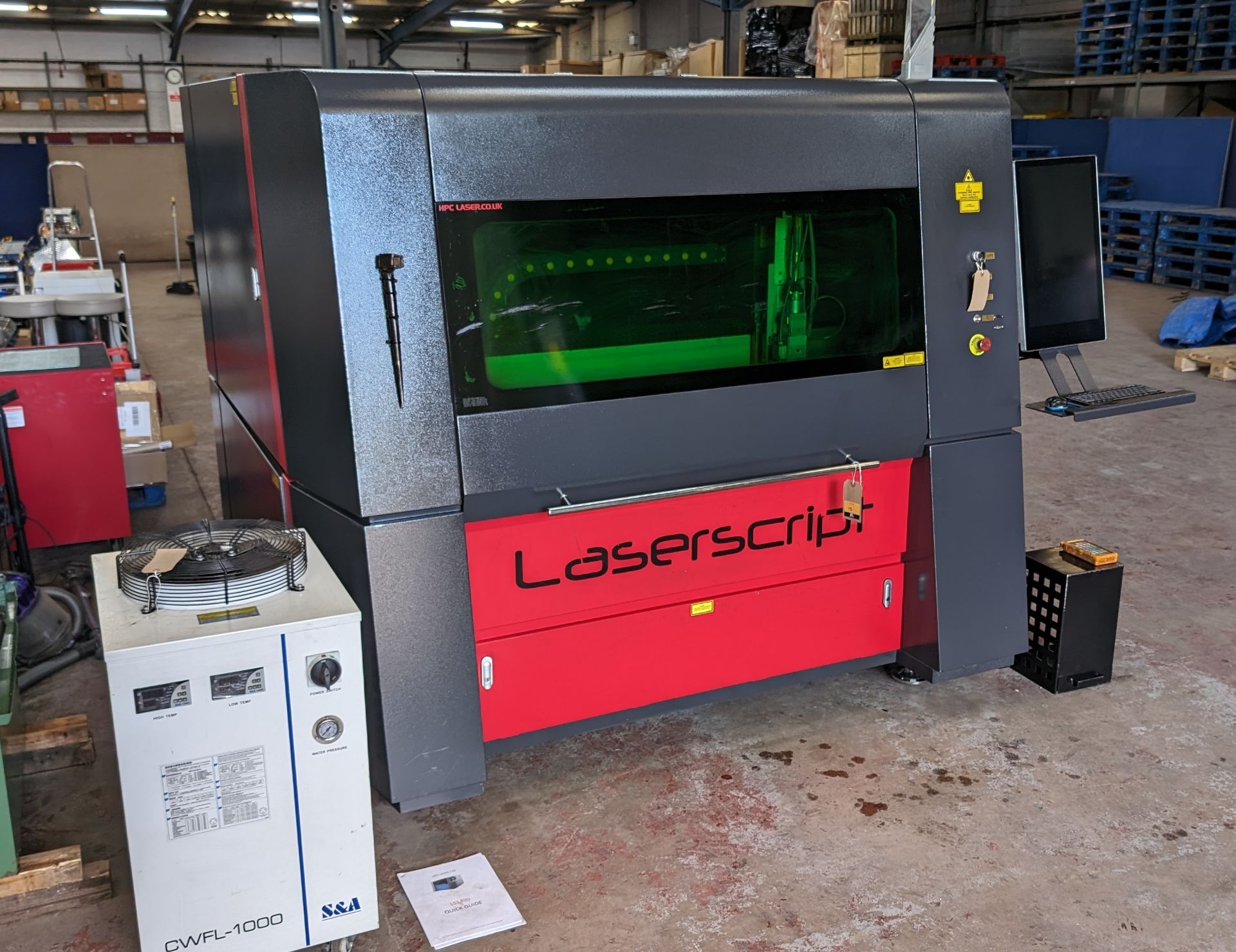 2021 HPC LS1390 1000W IPG fibre laser cutting machine. Includes external chiller. Includes extractio