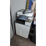 Ricoh MP C3003 floor standing copier with touchscreen controls, ADF, twin paper cassettes & more