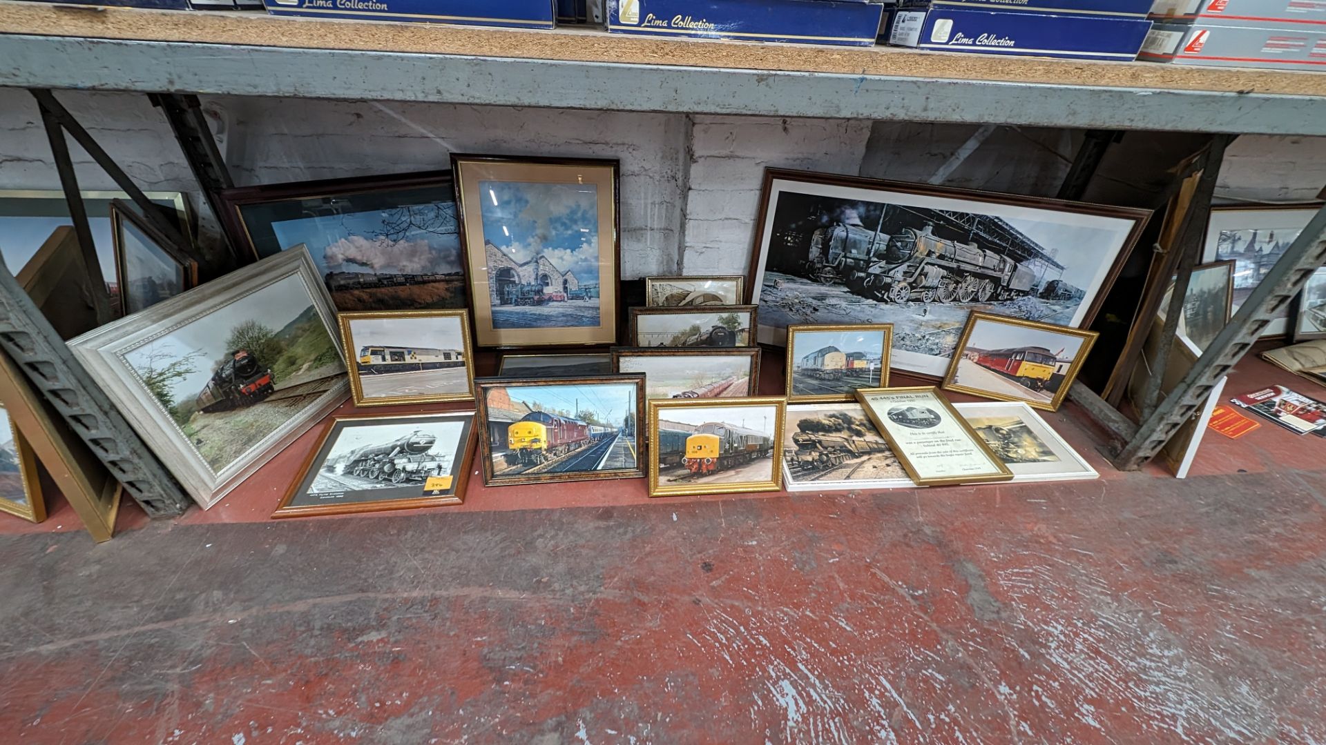 The contents of a bay of railway related photographs & pictures, all individually framed - 17 items - Image 3 of 15