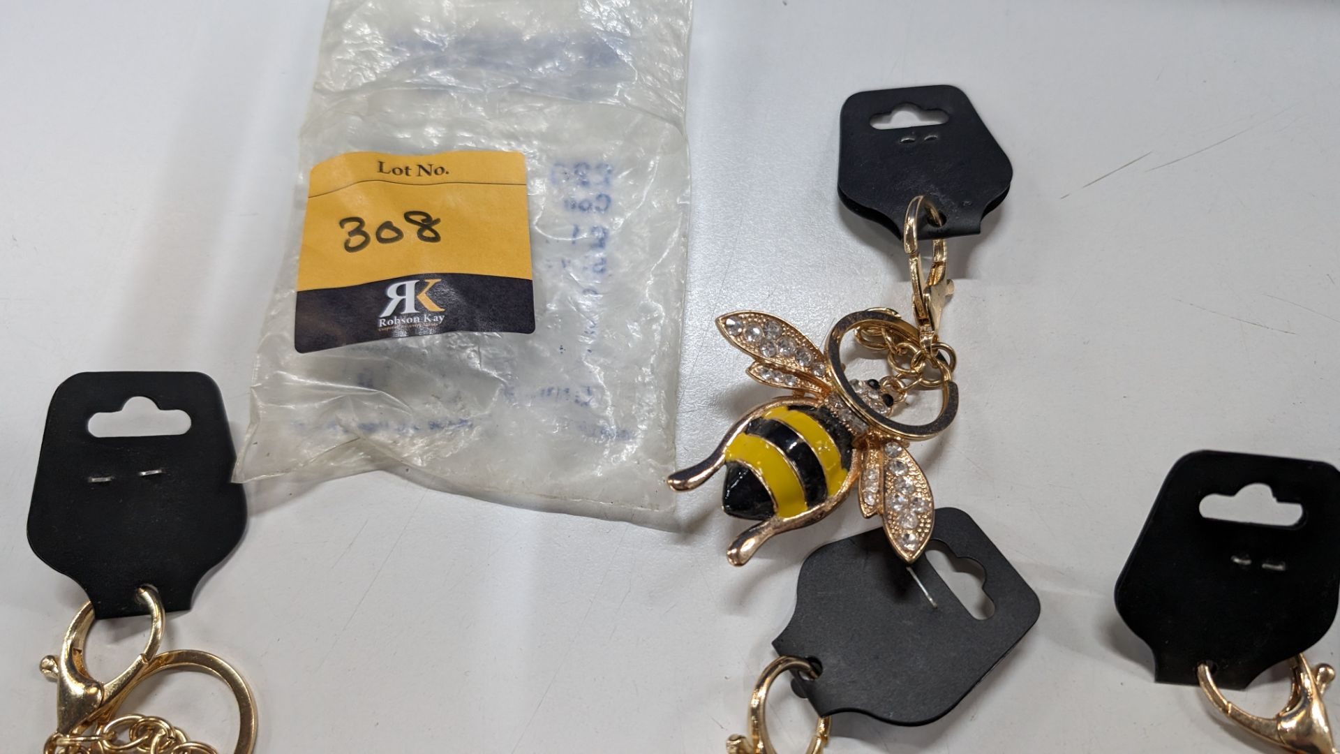 4 off highly decorative bee keyrings - Image 6 of 6