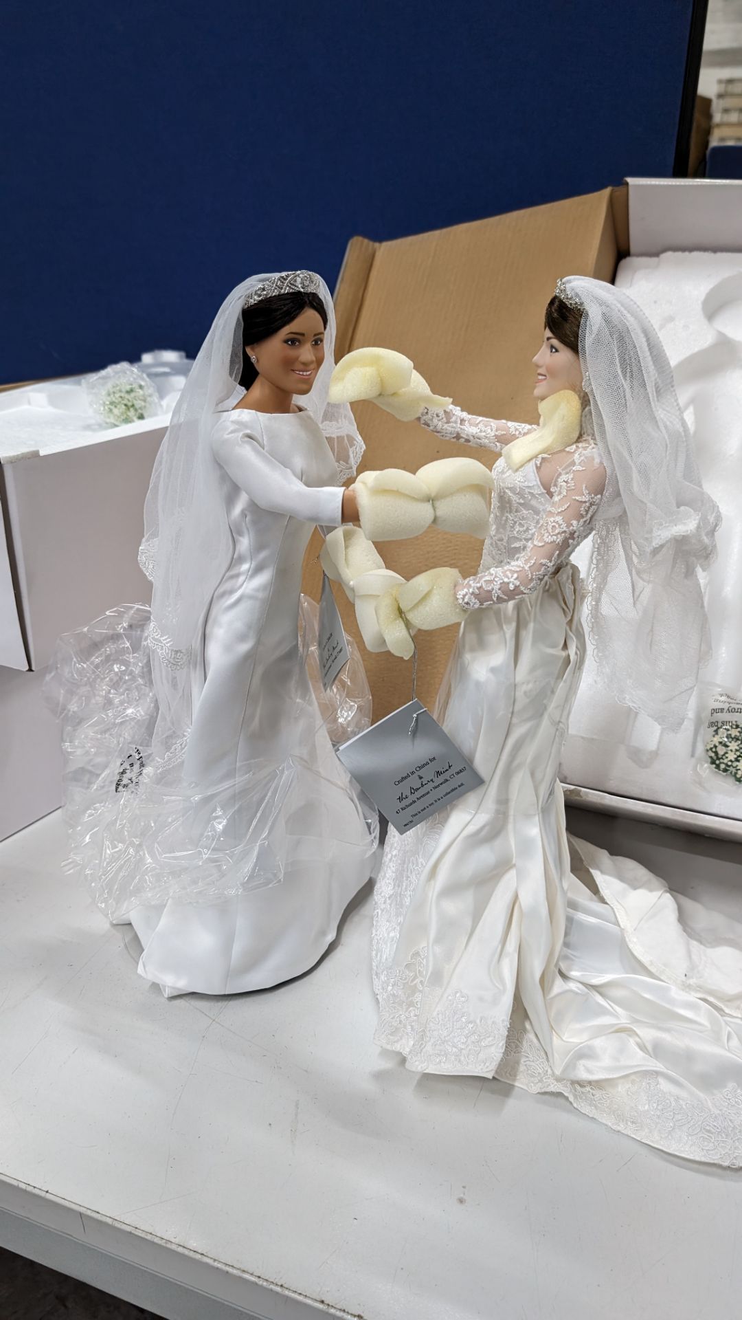 3 off Danbury Mint Meghan & Kate bride dolls (2 off Meghan & 1 off Kate) - Image 2 of 8