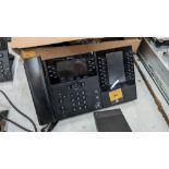 Polycom switchboard telephone handset comprising VVX450 primary phone & VVXEM50 secondary display