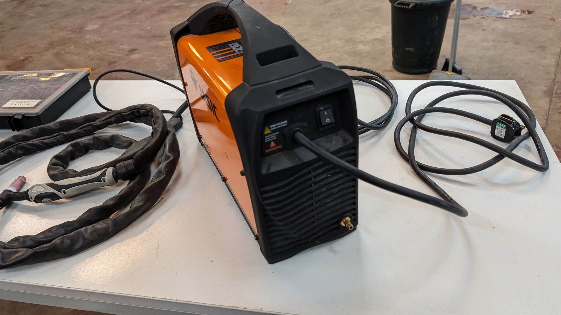 Jasic Pro tig 200 AC/DC pulse welder, including welding mask, box of consumables & other items as pi - Image 11 of 23