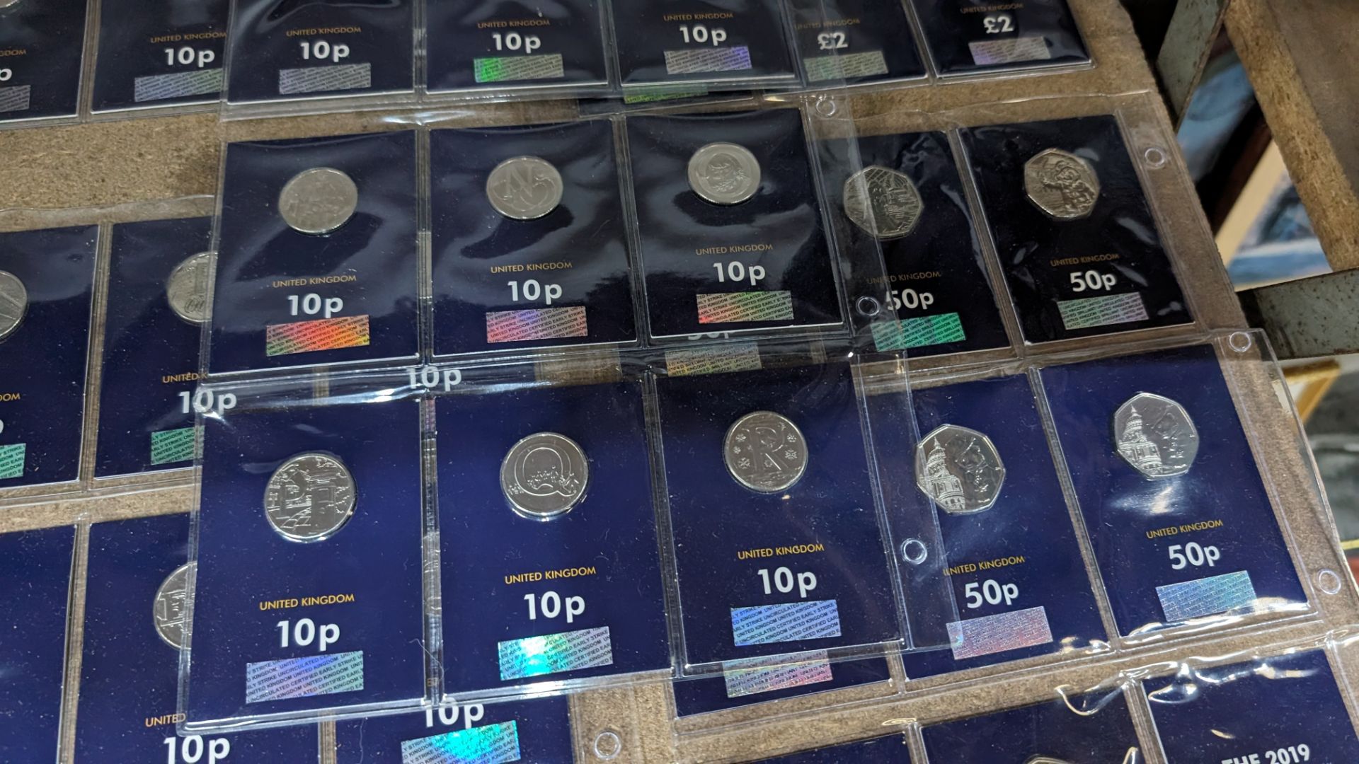 Quantity of 2019 Change Checker commemorative coins in 5 sheets, comprising 44 coins in total - Image 5 of 14