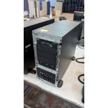 HP server incorporating 2 off hot swap drives, optical drive & HP Storageworks DAT 160 tape drive
