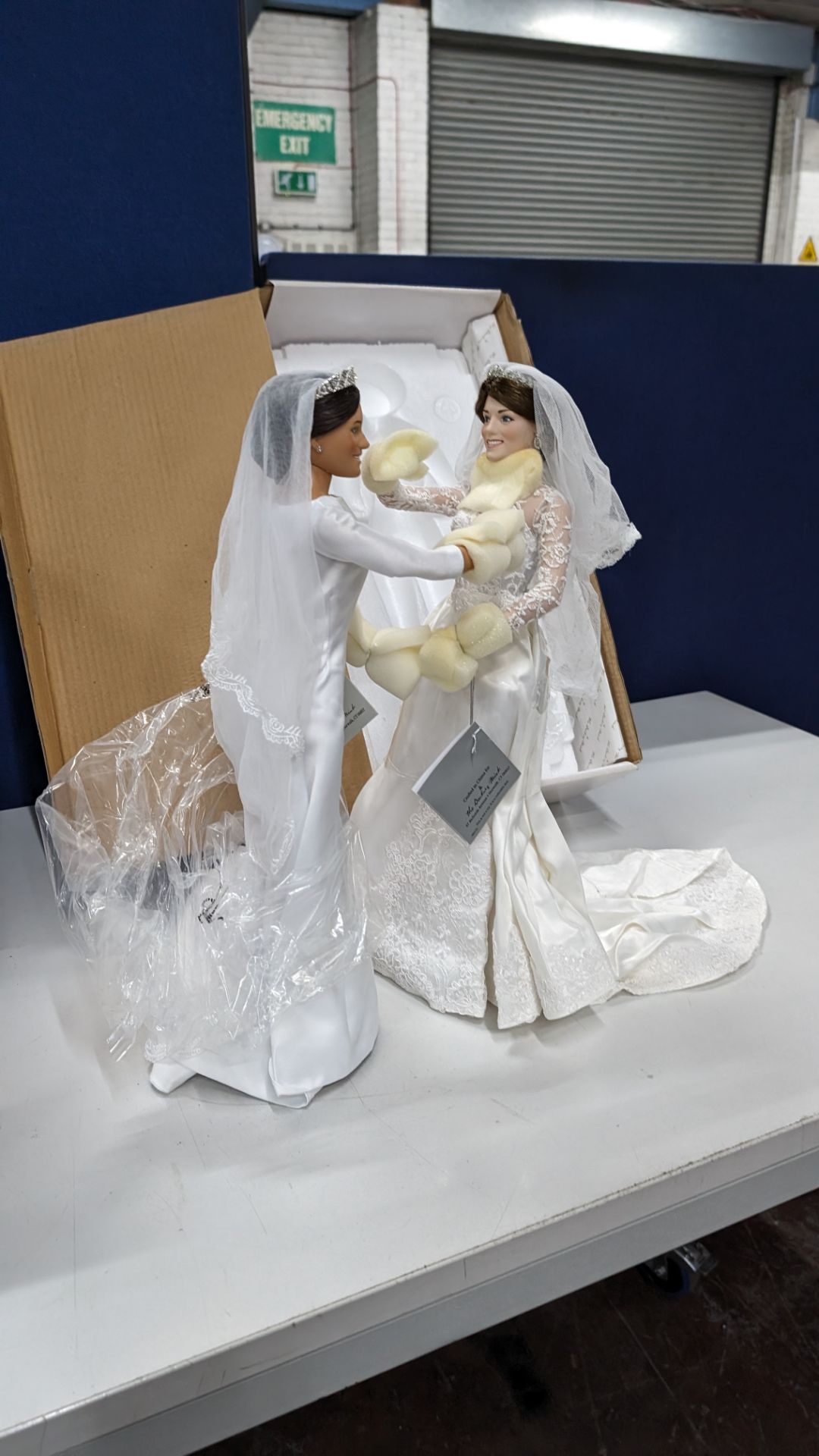 3 off Danbury Mint Meghan & Kate bride dolls (2 off Meghan & 1 off Kate) - Image 3 of 8